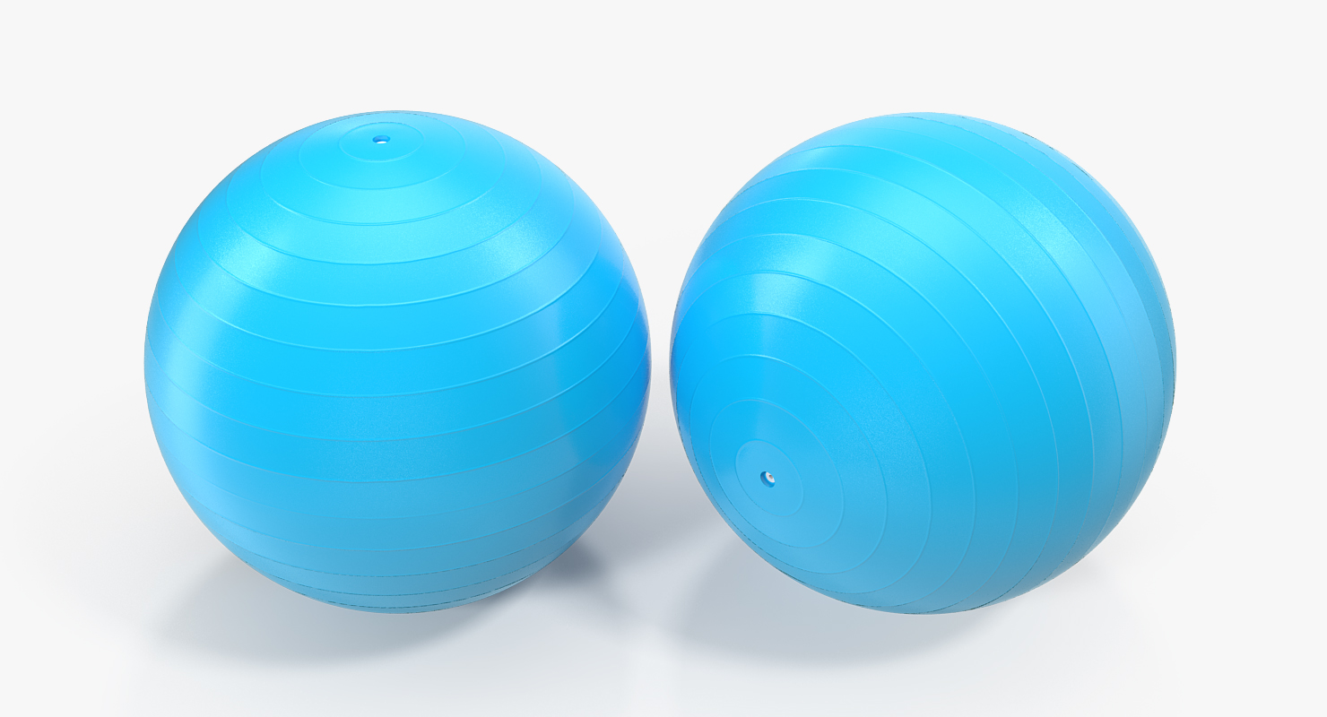Fitness Stability Ball Blue 3D