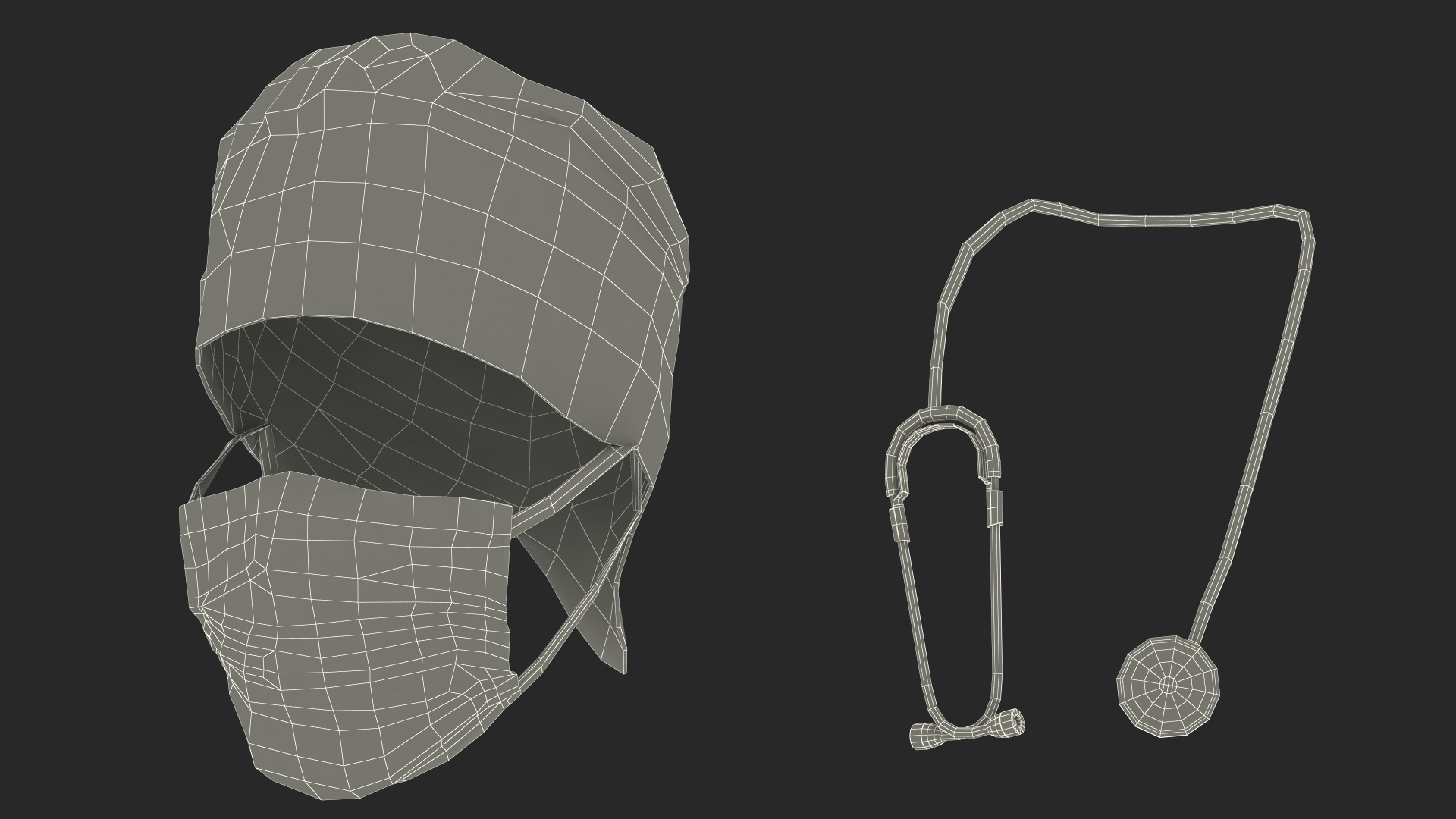 3D Blood Stained Surgeon Doctor In Mask