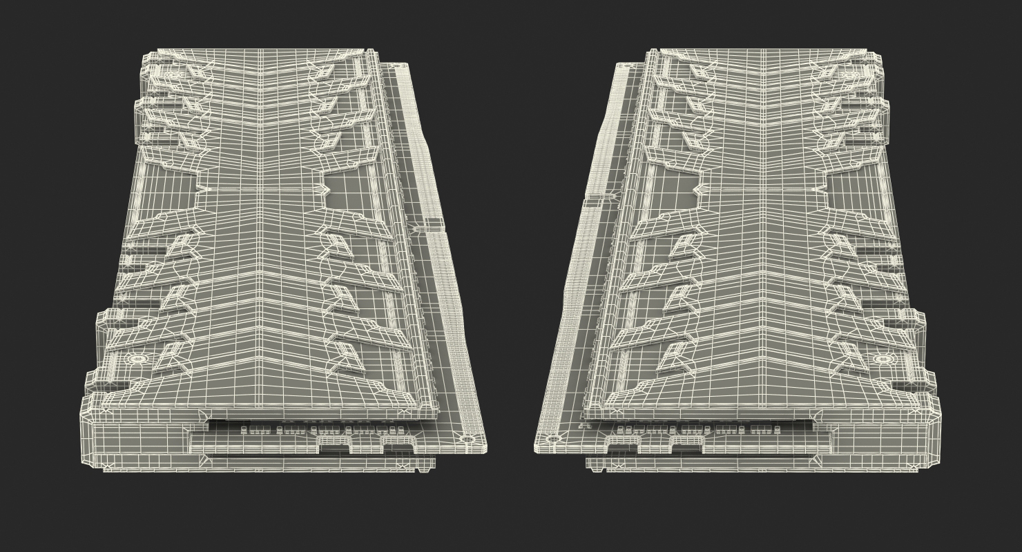 DDR4 SDRAM with Radiator 3D model