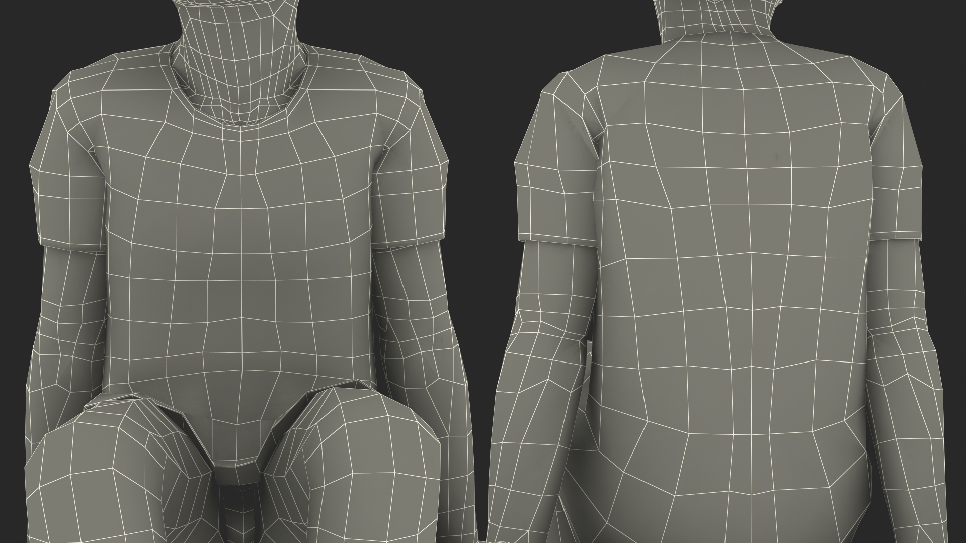 Black Child Boy Home Style Sitting Pose 3D model