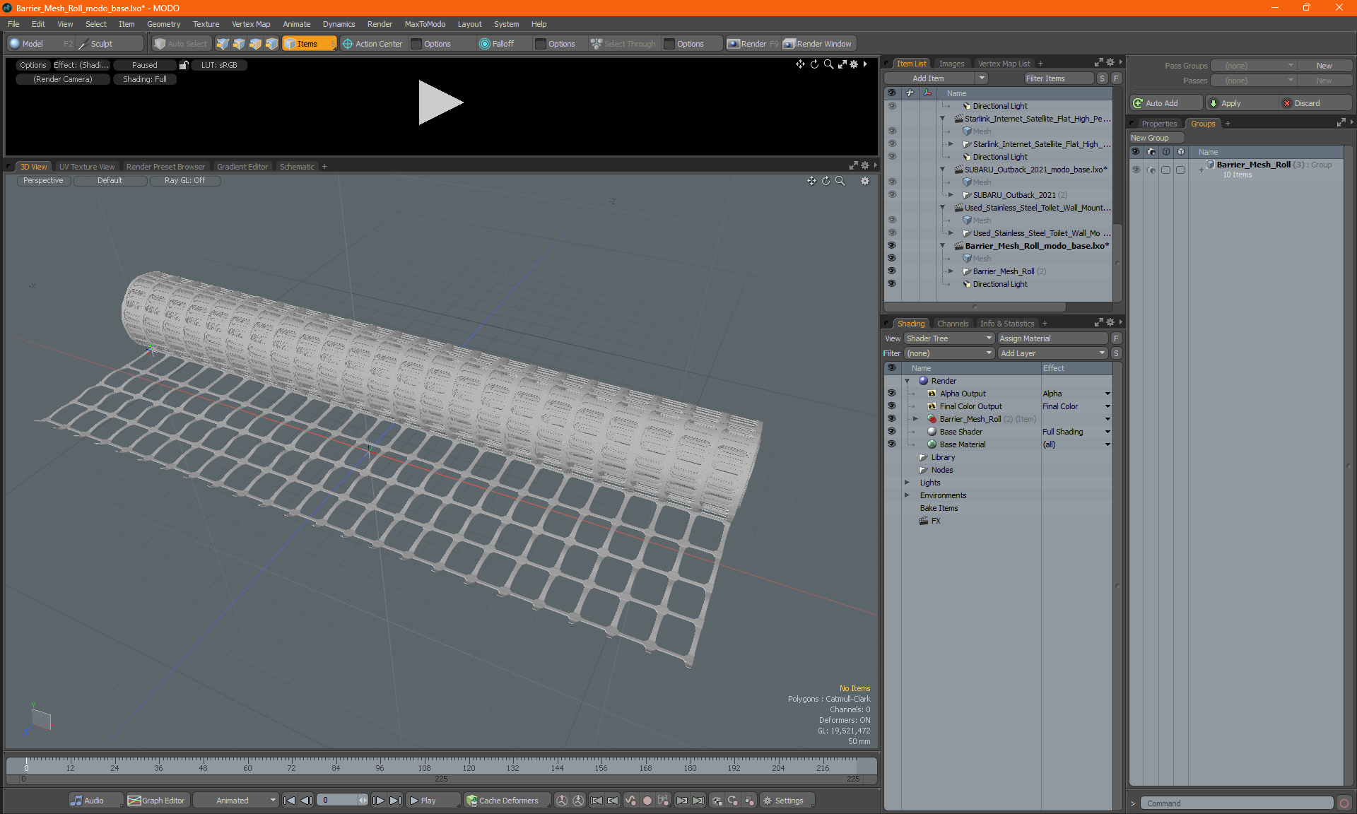 Barrier Mesh Roll 3D