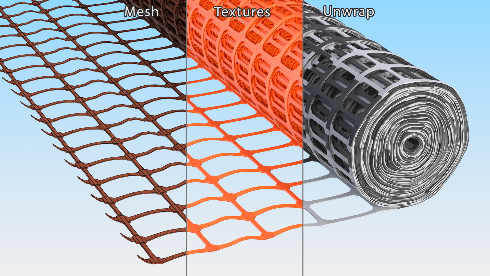 Barrier Mesh Roll 3D