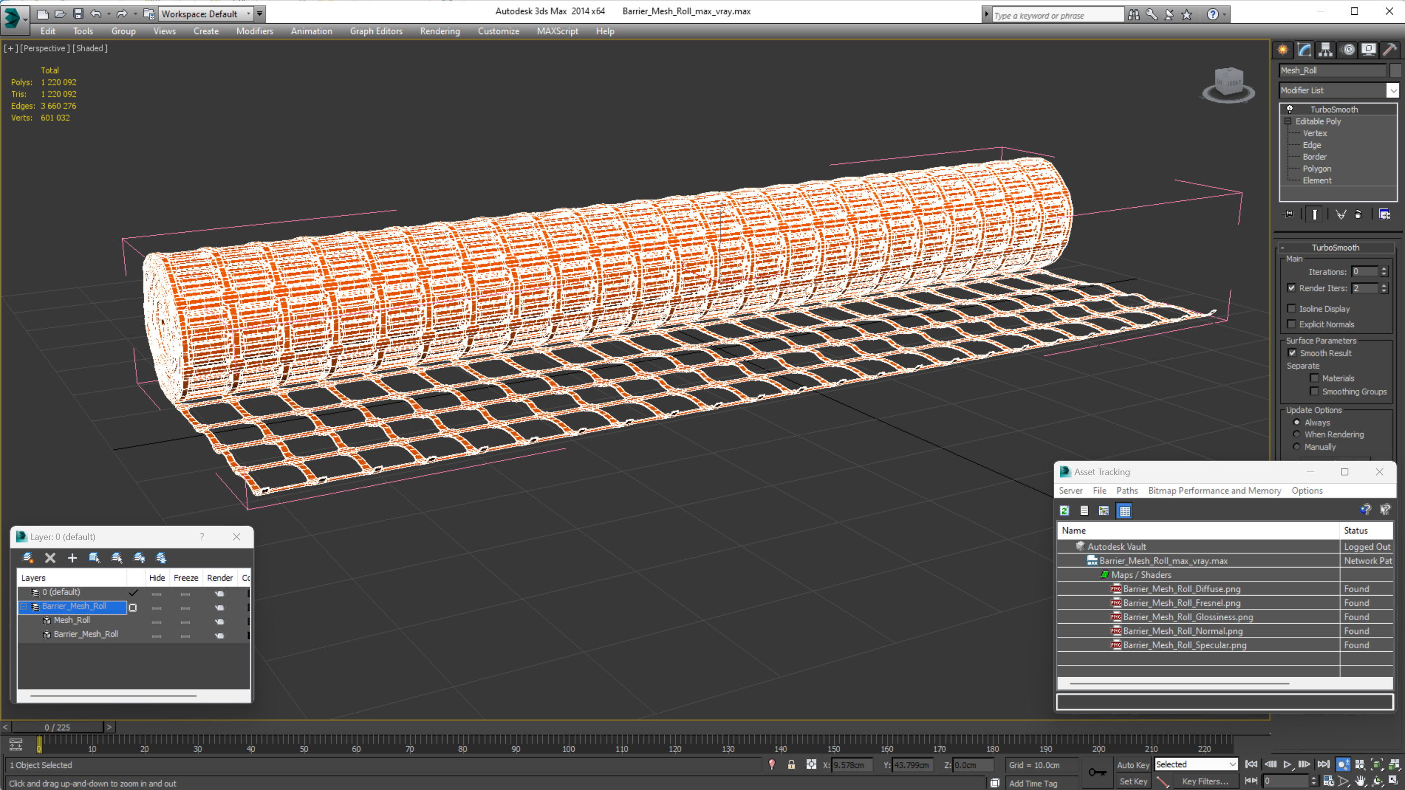 Barrier Mesh Roll 3D