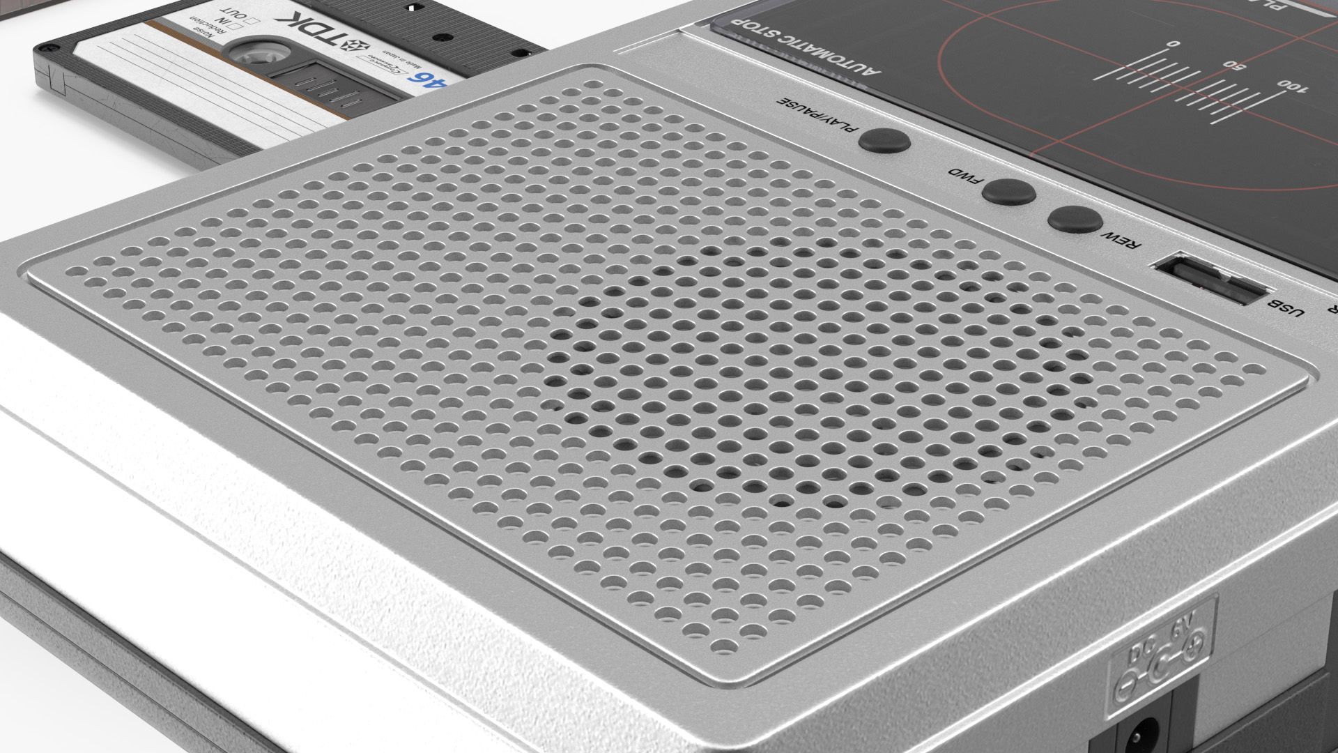 3D model QFX RETRO 39 Shoebox Recorder with TDK Tape and Box Set