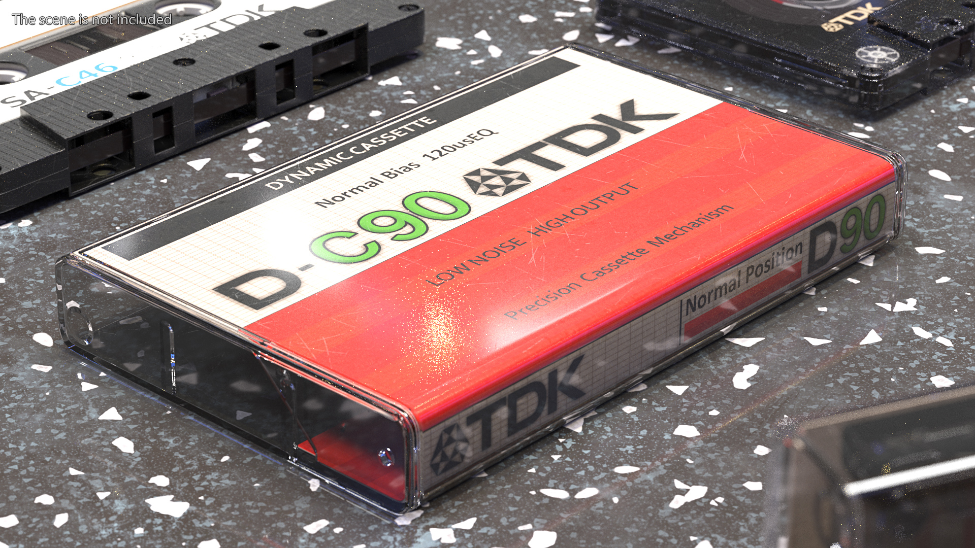 3D model QFX RETRO 39 Shoebox Recorder with TDK Tape and Box Set