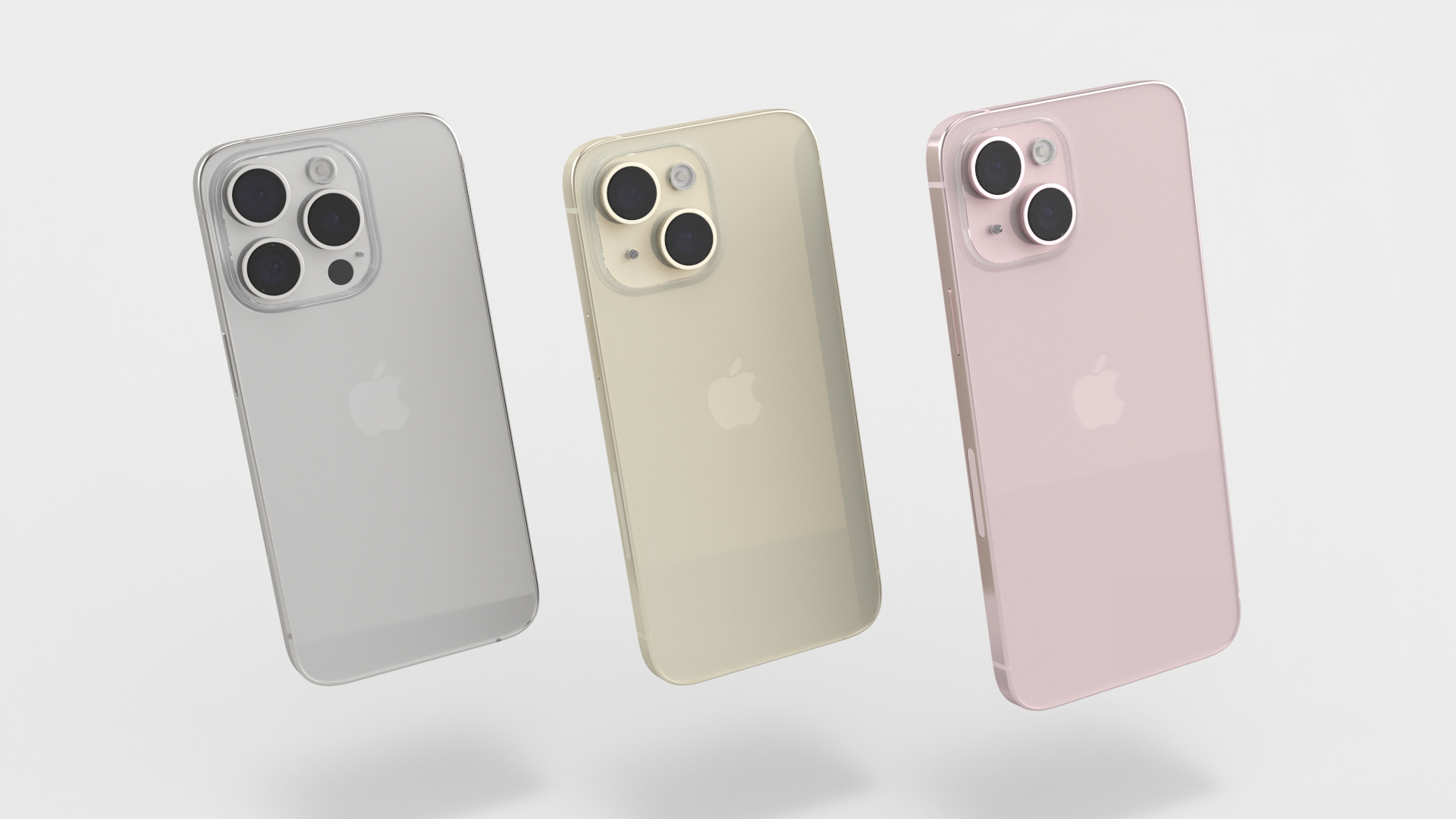 IPhone 15 Plus Different Colors Unboxed 3D model