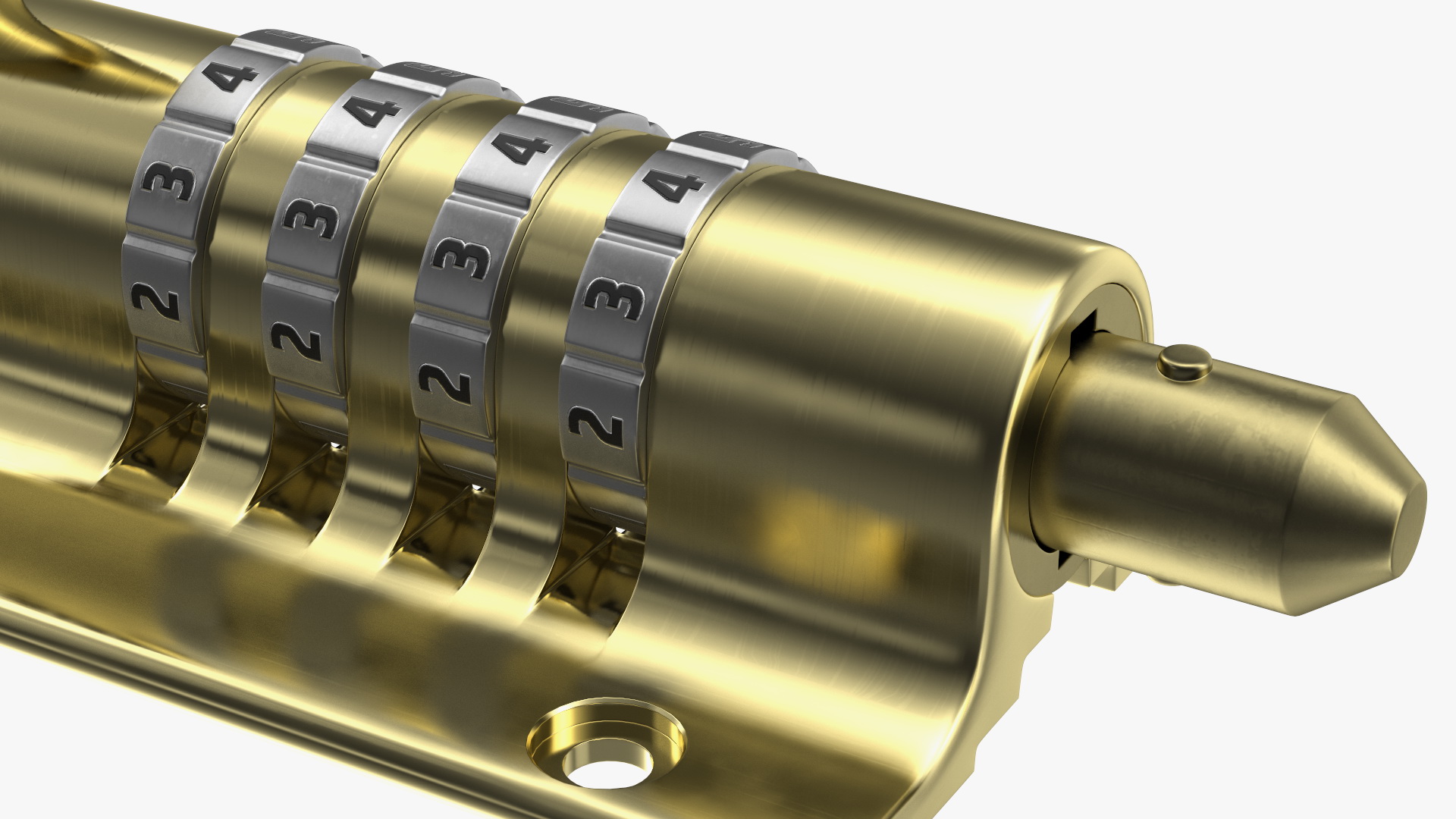 3D Combi Bolt Door Lock Brass
