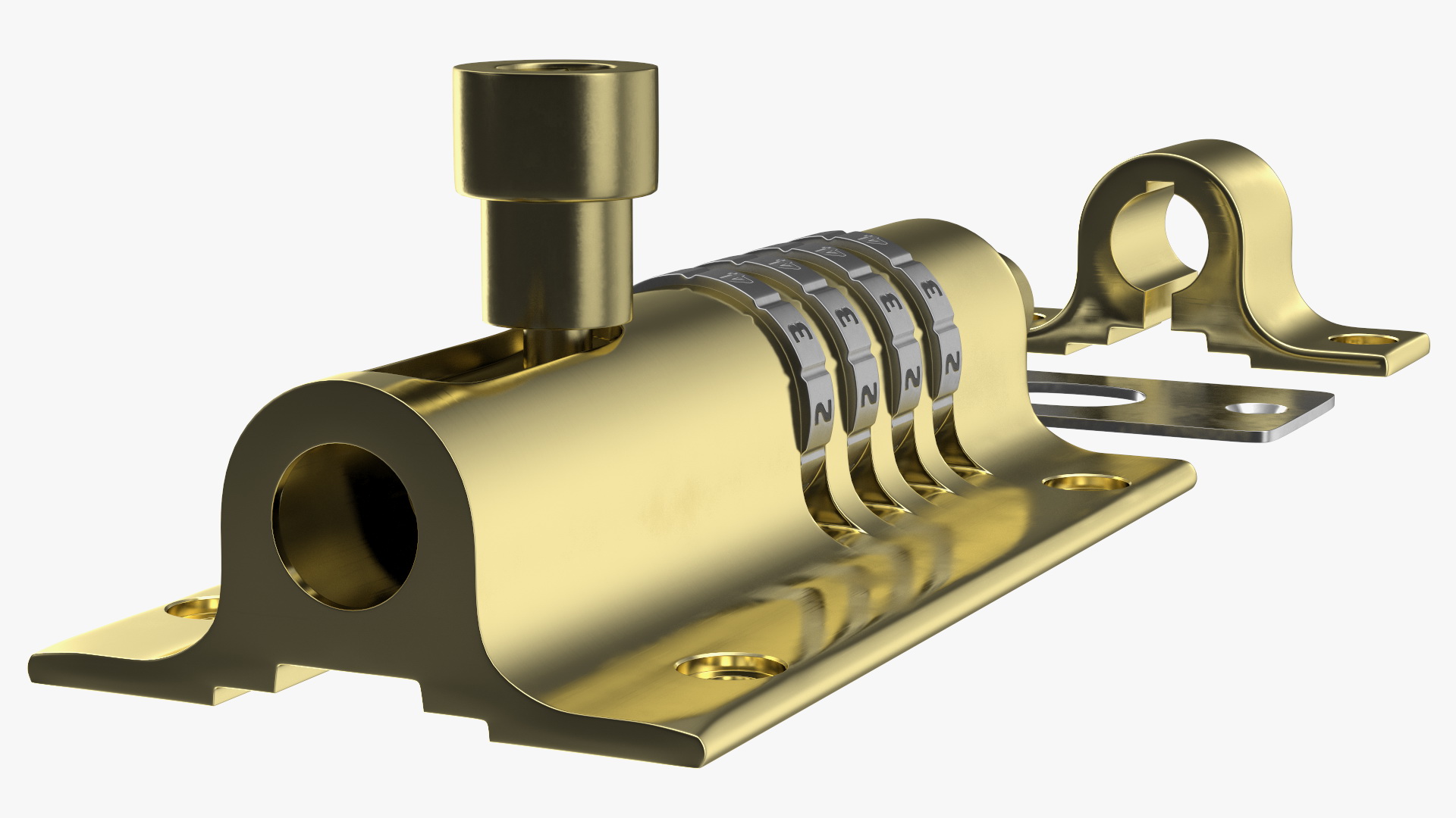 3D Combi Bolt Door Lock Brass