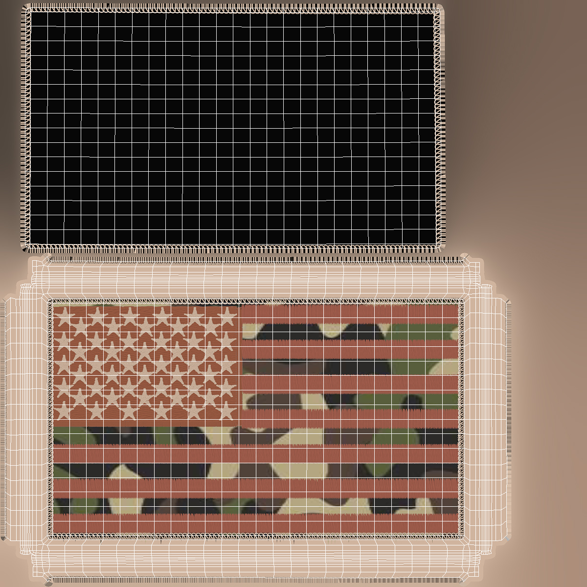 3D USA Desert Flag Patch