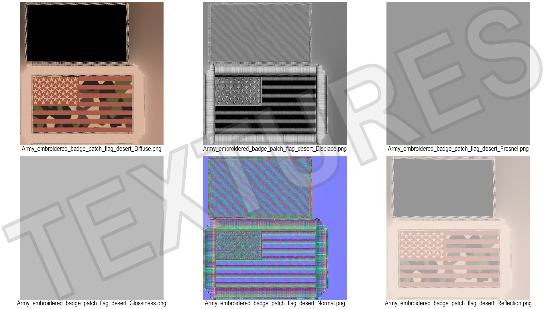 3D USA Desert Flag Patch