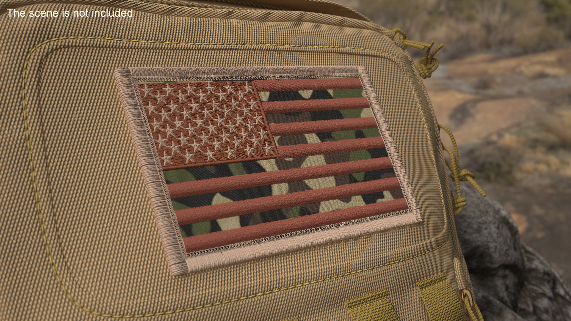 3D USA Desert Flag Patch
