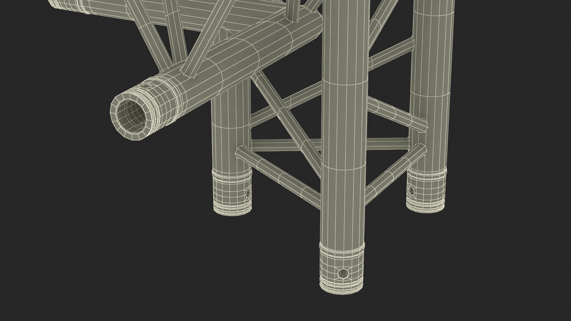 Architecture Truss Modular Triangular 3D