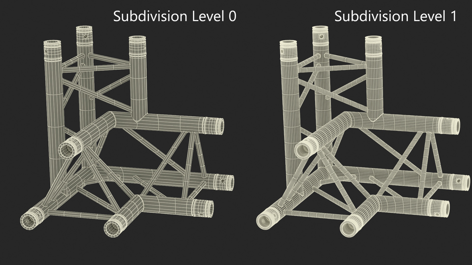 Architecture Truss Modular Triangular 3D