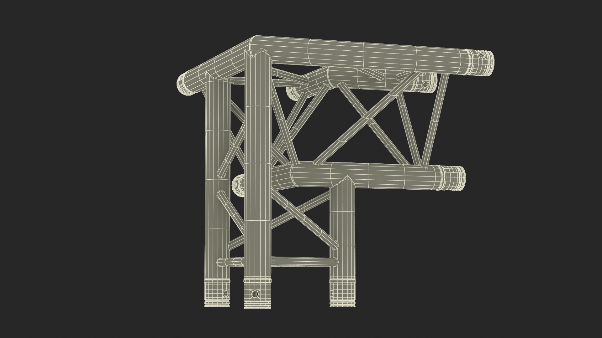 Architecture Truss Modular Triangular 3D