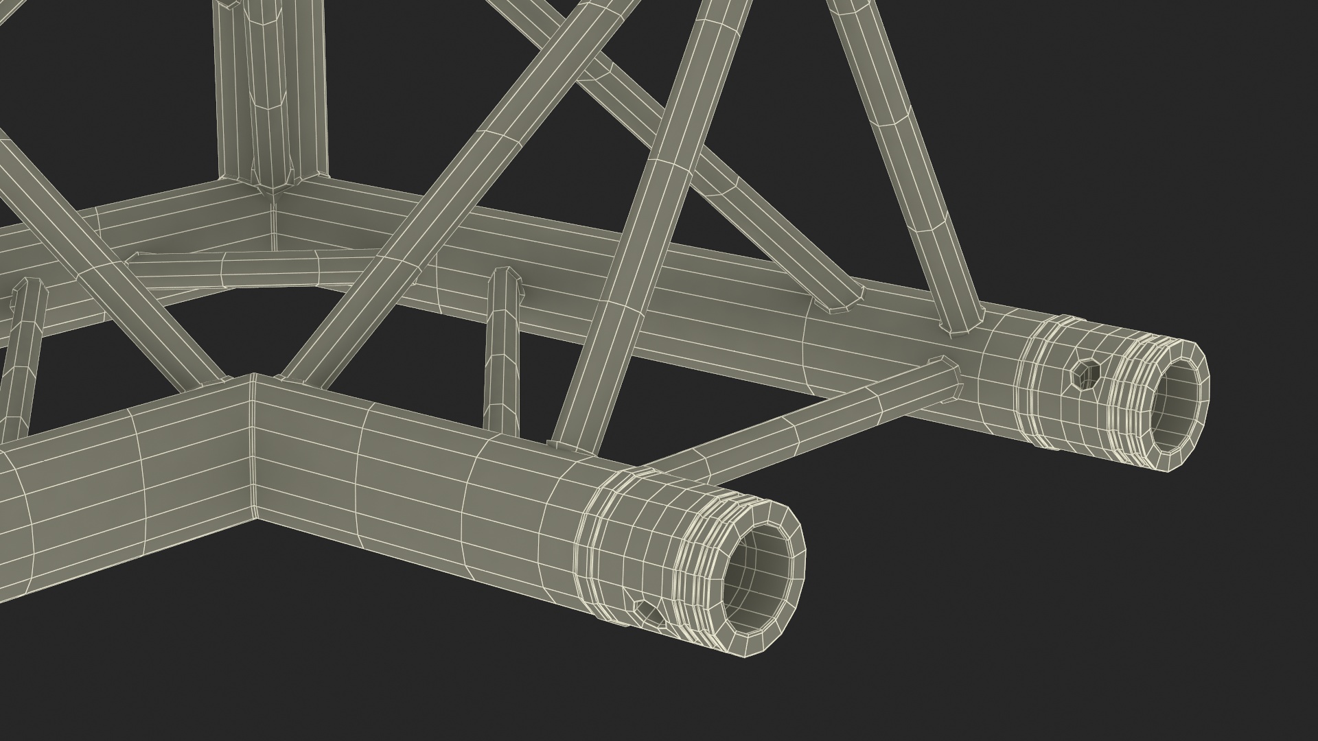 Architecture Truss Modular Triangular 3D