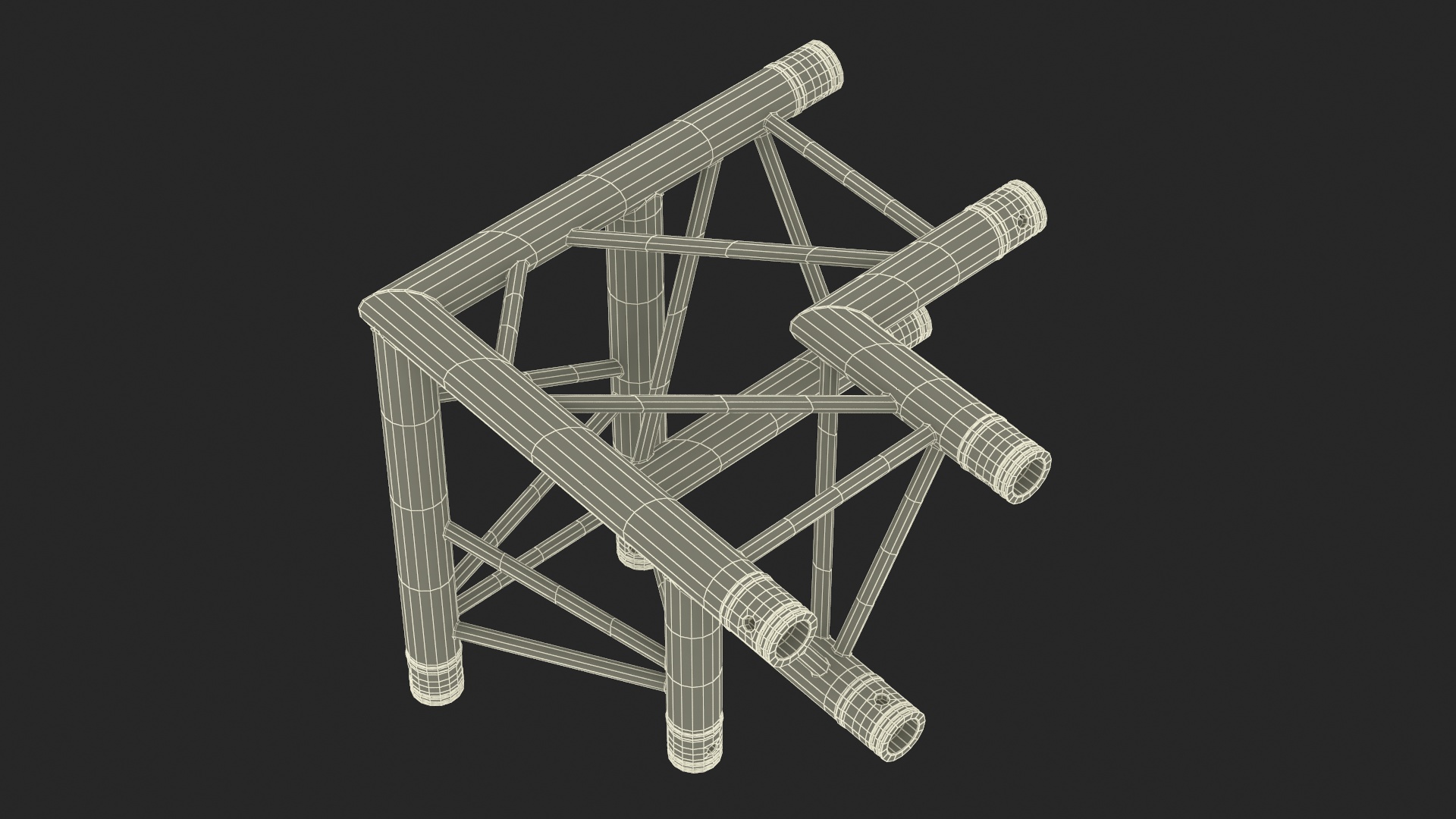Architecture Truss Modular Triangular 3D