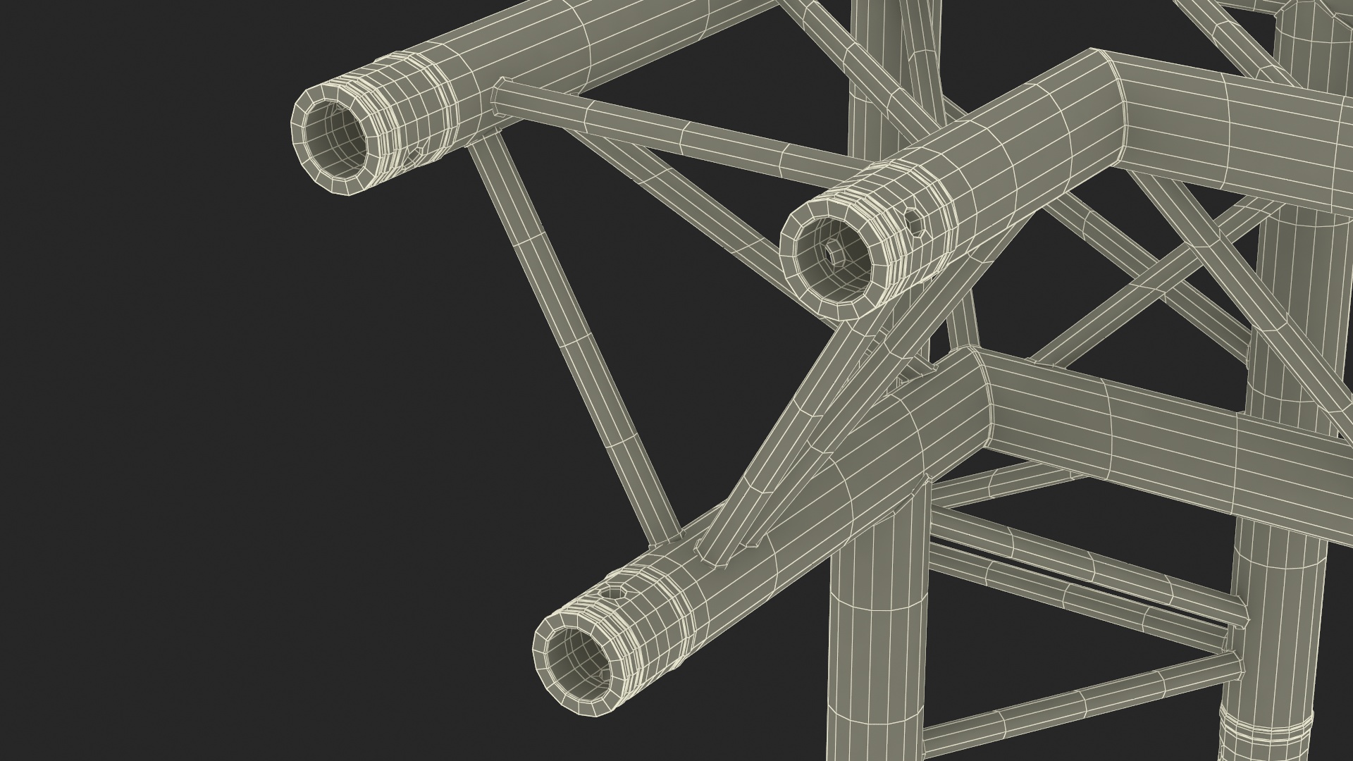 Architecture Truss Modular Triangular 3D