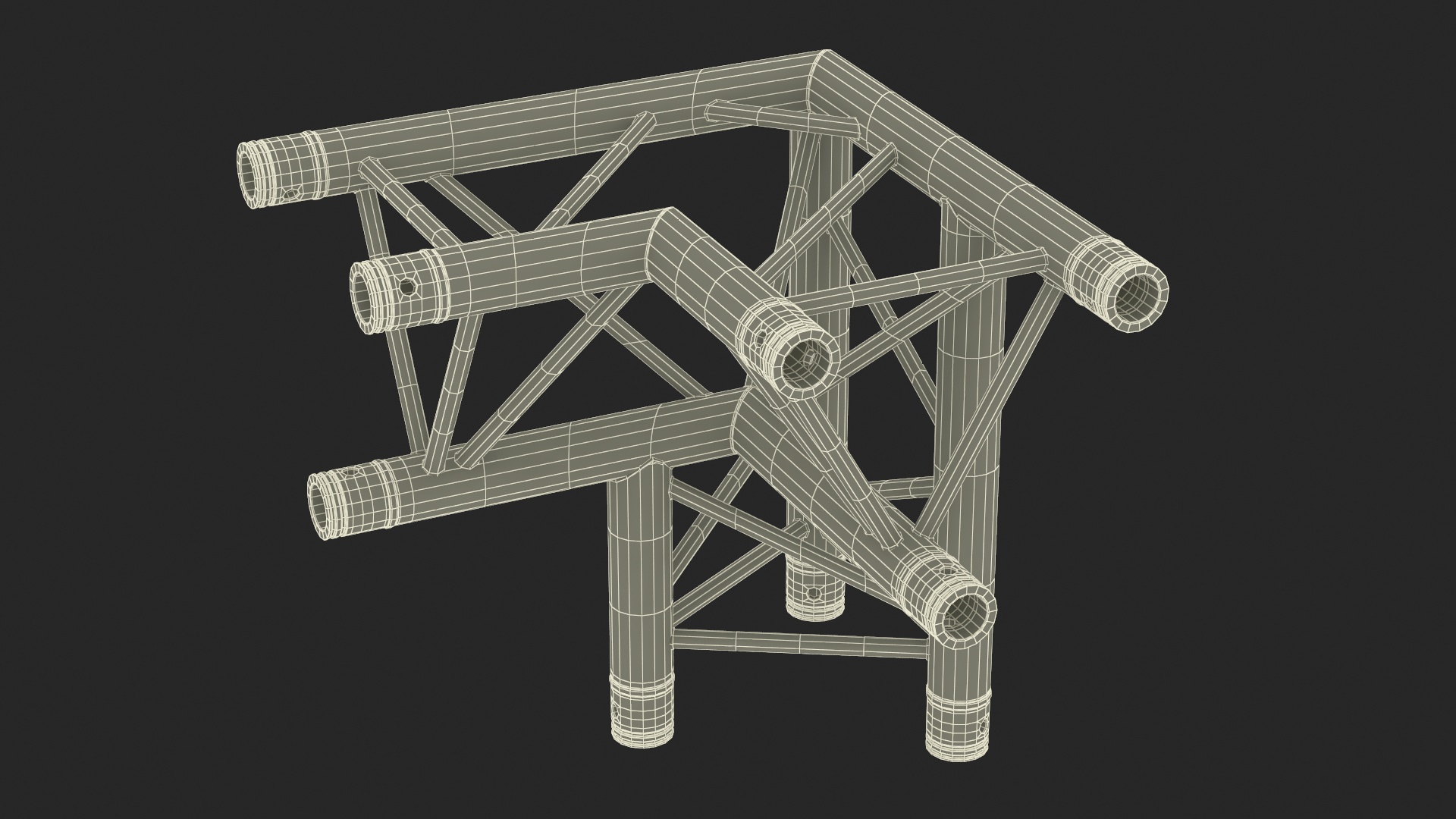 Architecture Truss Modular Triangular 3D