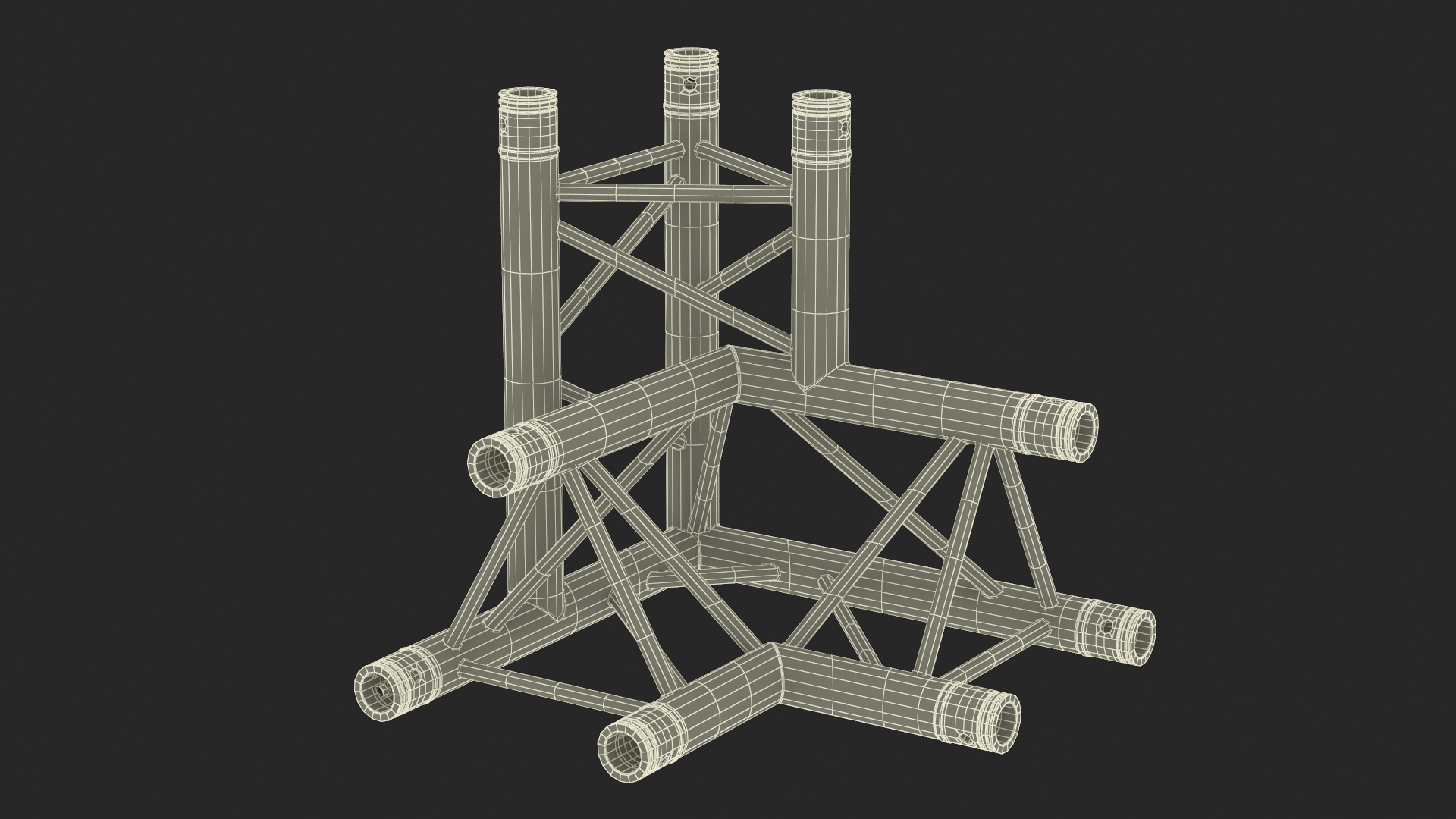 Architecture Truss Modular Triangular 3D