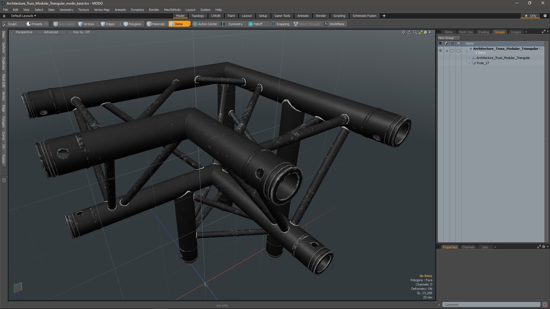 Architecture Truss Modular Triangular 3D