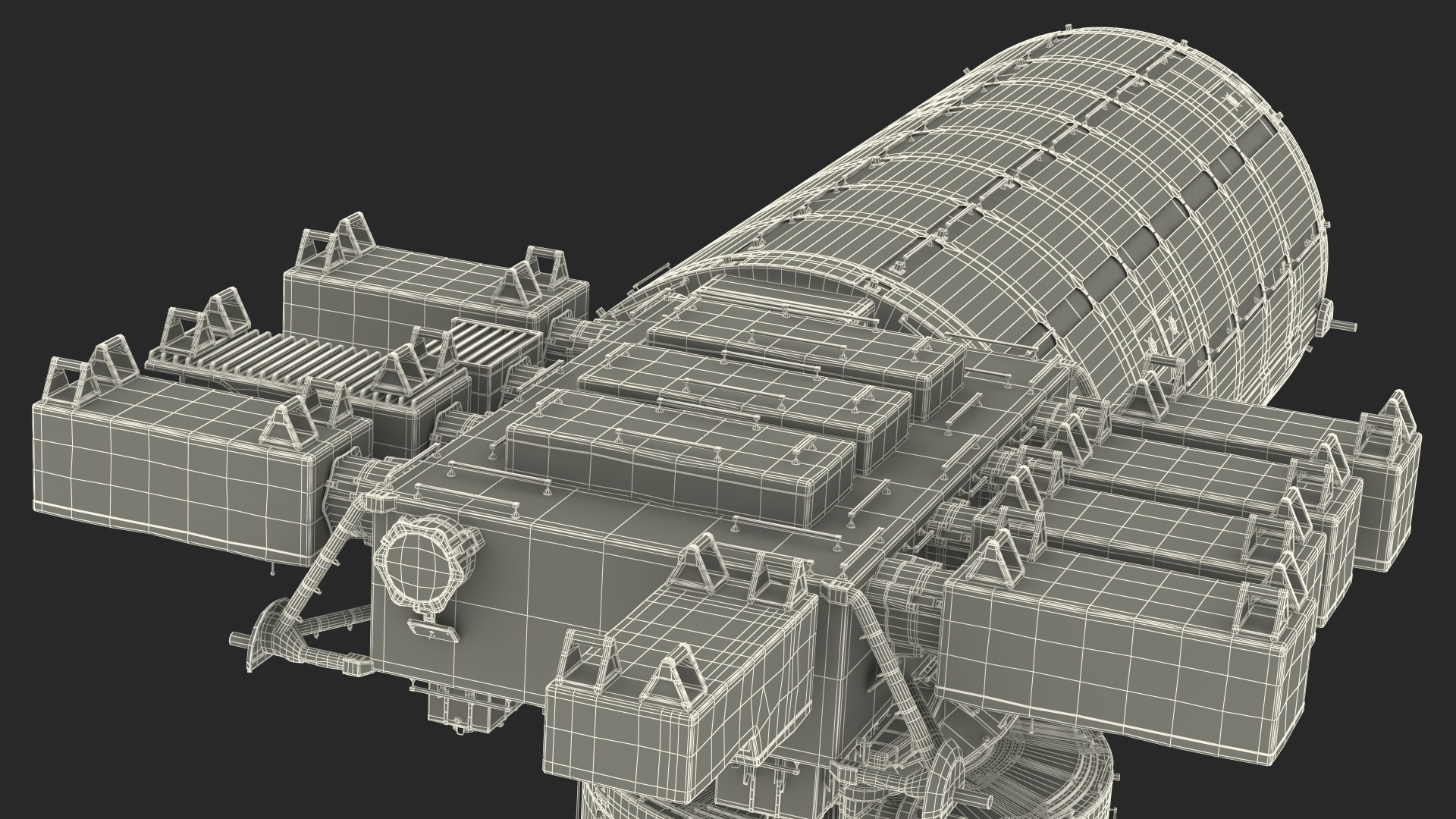 3D model ISS Japanese Experiment Module Kibo