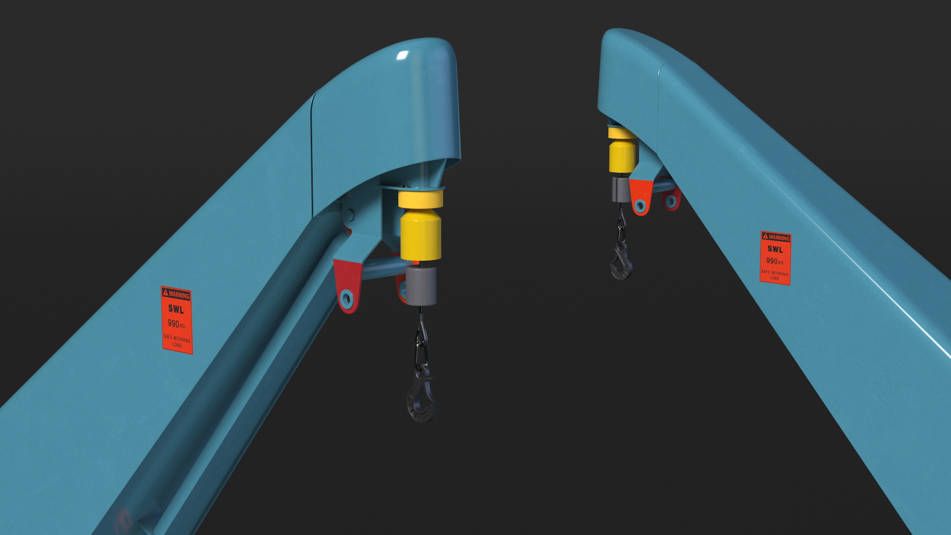 Crane for Offshore Platform Rigged 3D model