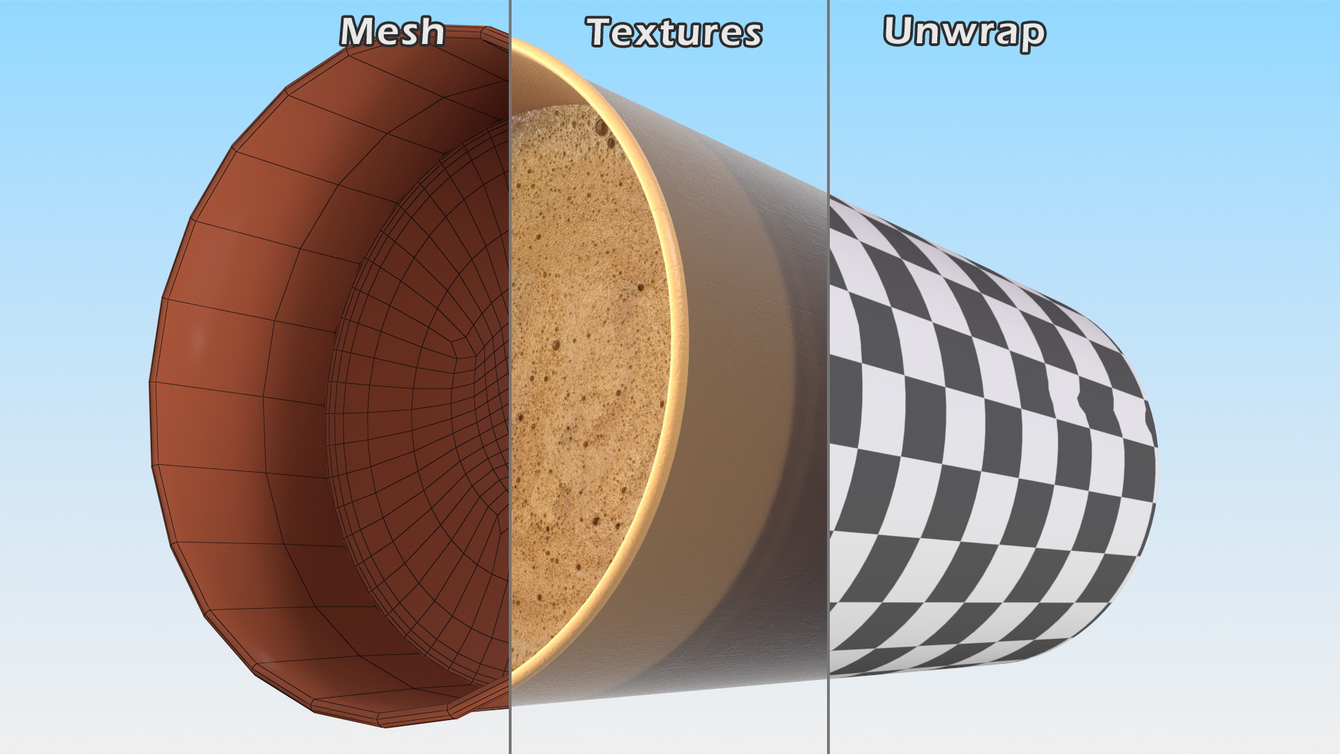 3D To Go Cup With Coffee