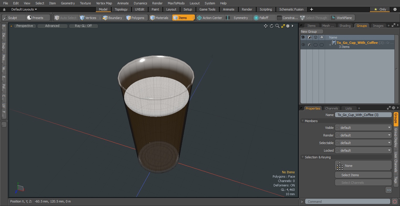 3D To Go Cup With Coffee