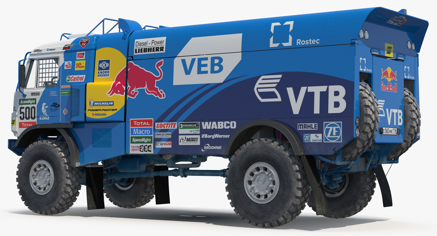 Dakar Racing Truck KAMAZ 4326 VK Rigged 3D model