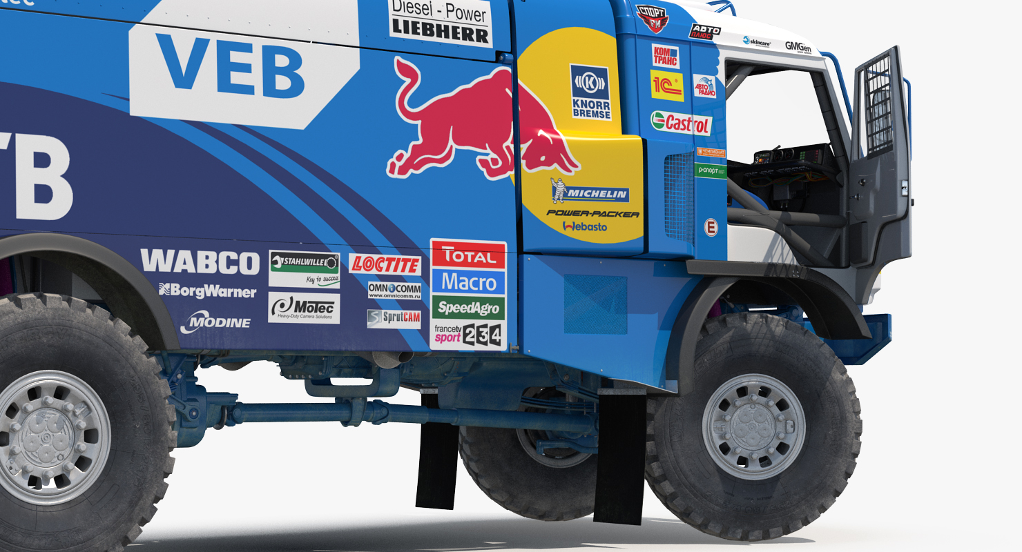 Dakar Racing Truck KAMAZ 4326 VK Rigged 3D model