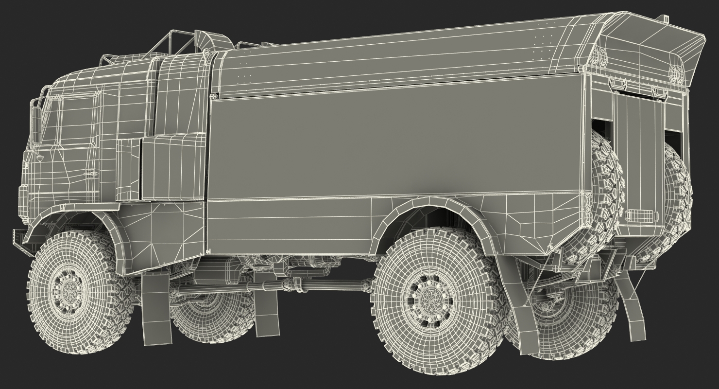 Dakar Racing Truck KAMAZ 4326 VK Rigged 3D model