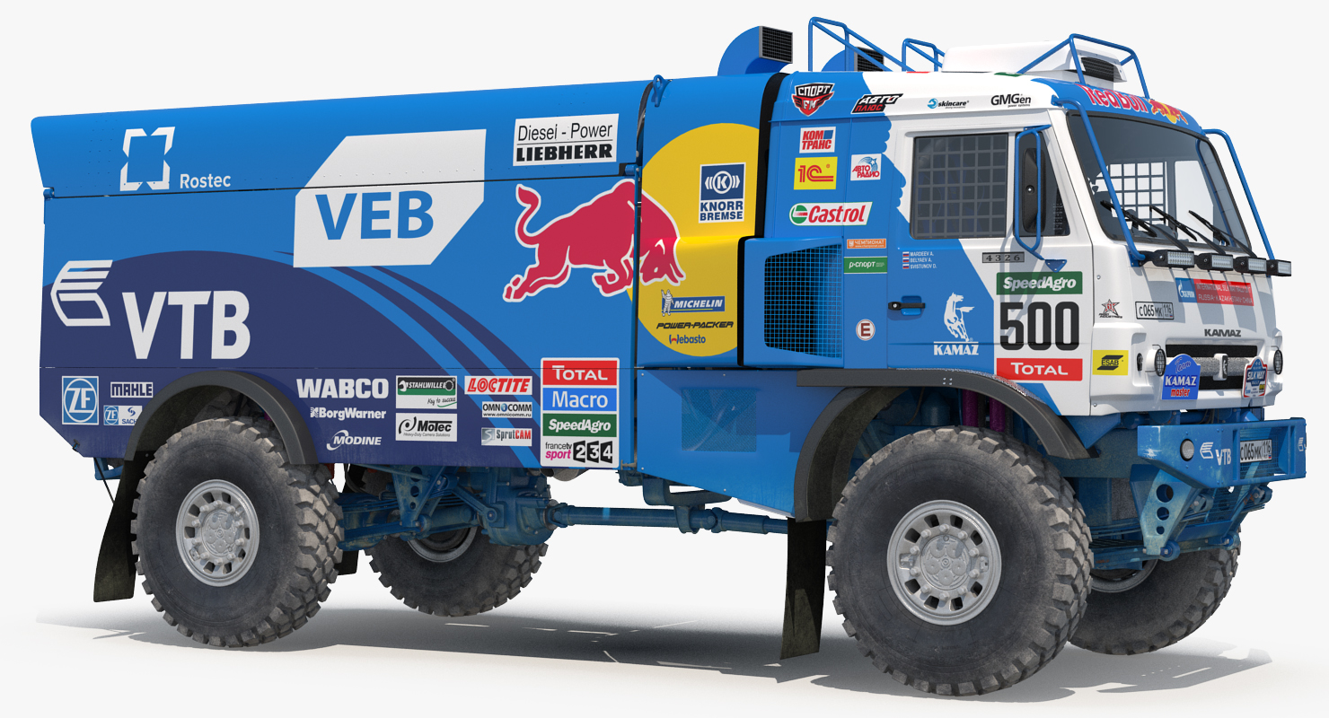 Dakar Racing Truck KAMAZ 4326 VK Rigged 3D model