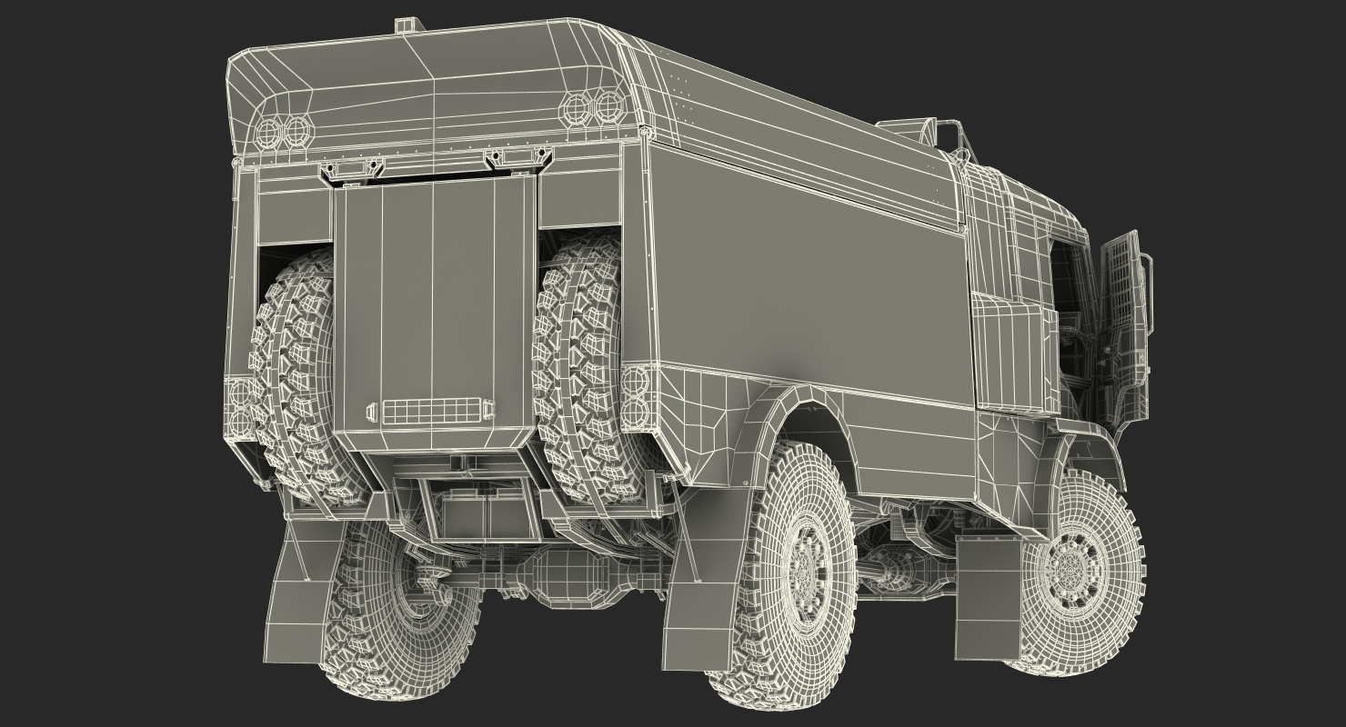 Dakar Racing Truck KAMAZ 4326 VK Rigged 3D model