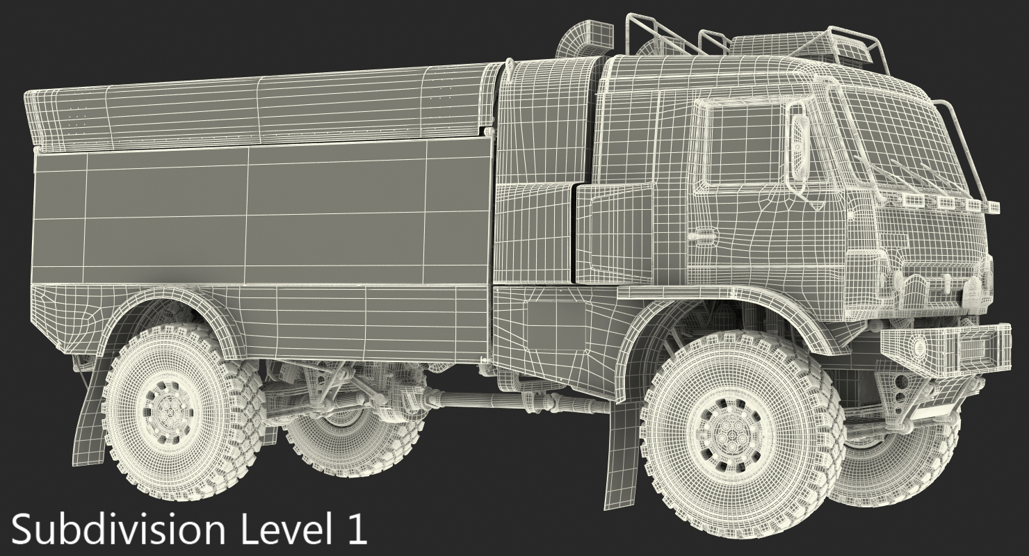 Dakar Racing Truck KAMAZ 4326 VK Rigged 3D model