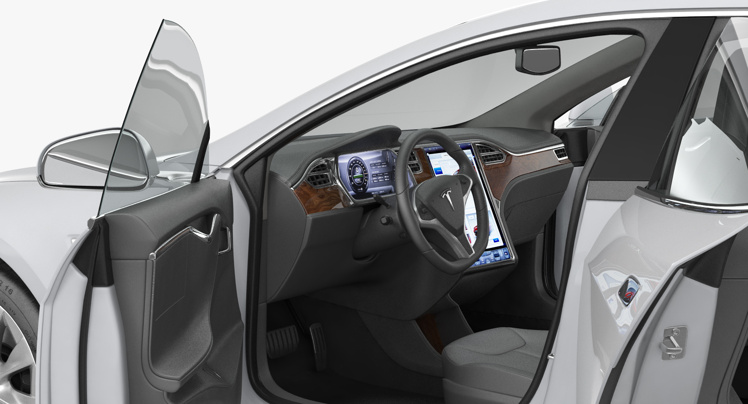 Tesla Model S 60D 2017 Rigged 3D model