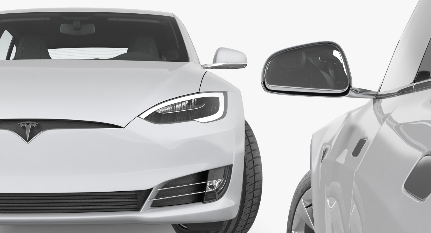 Tesla Model S 60D 2017 Rigged 3D model