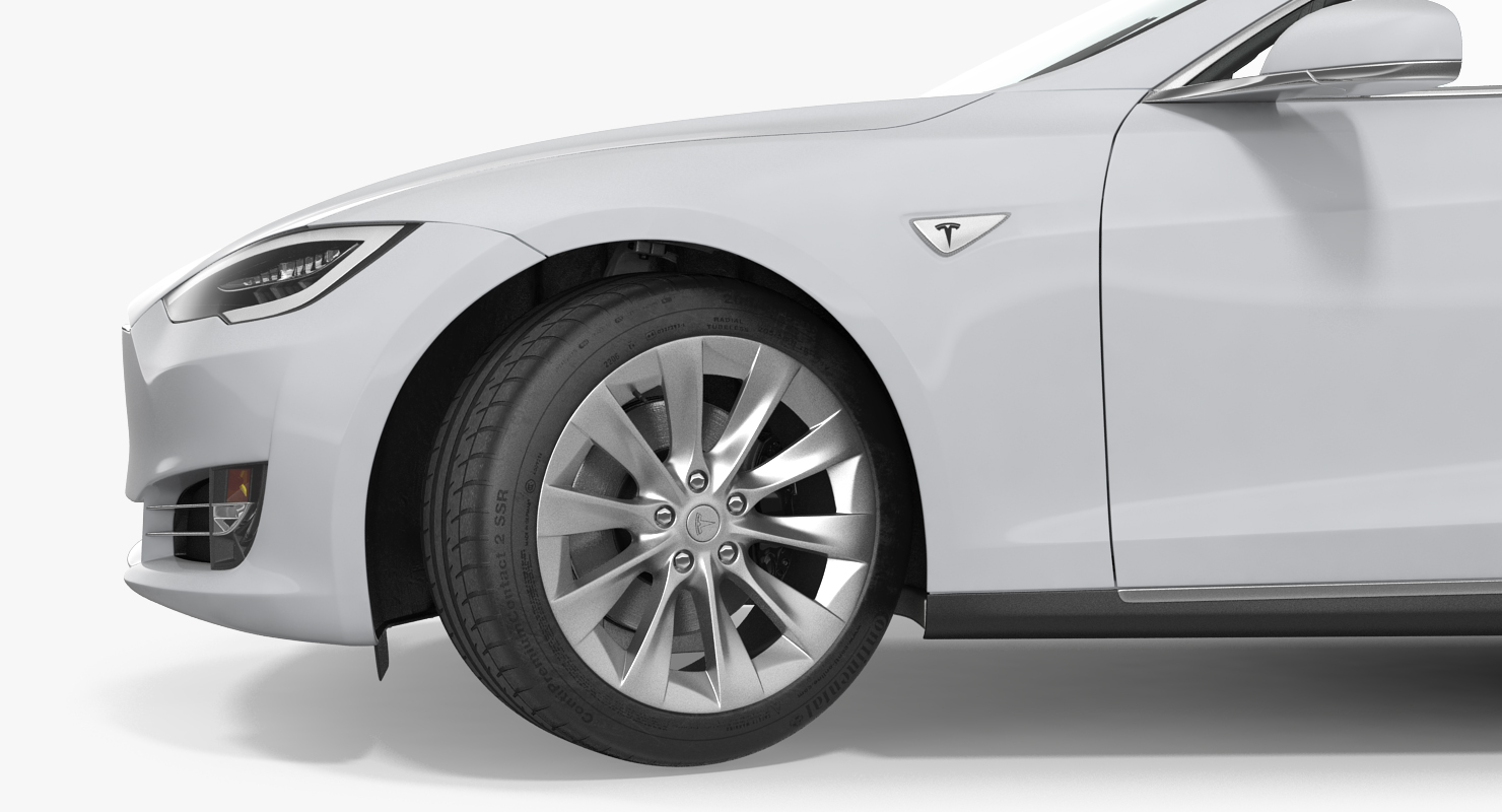 Tesla Model S 60D 2017 Rigged 3D model