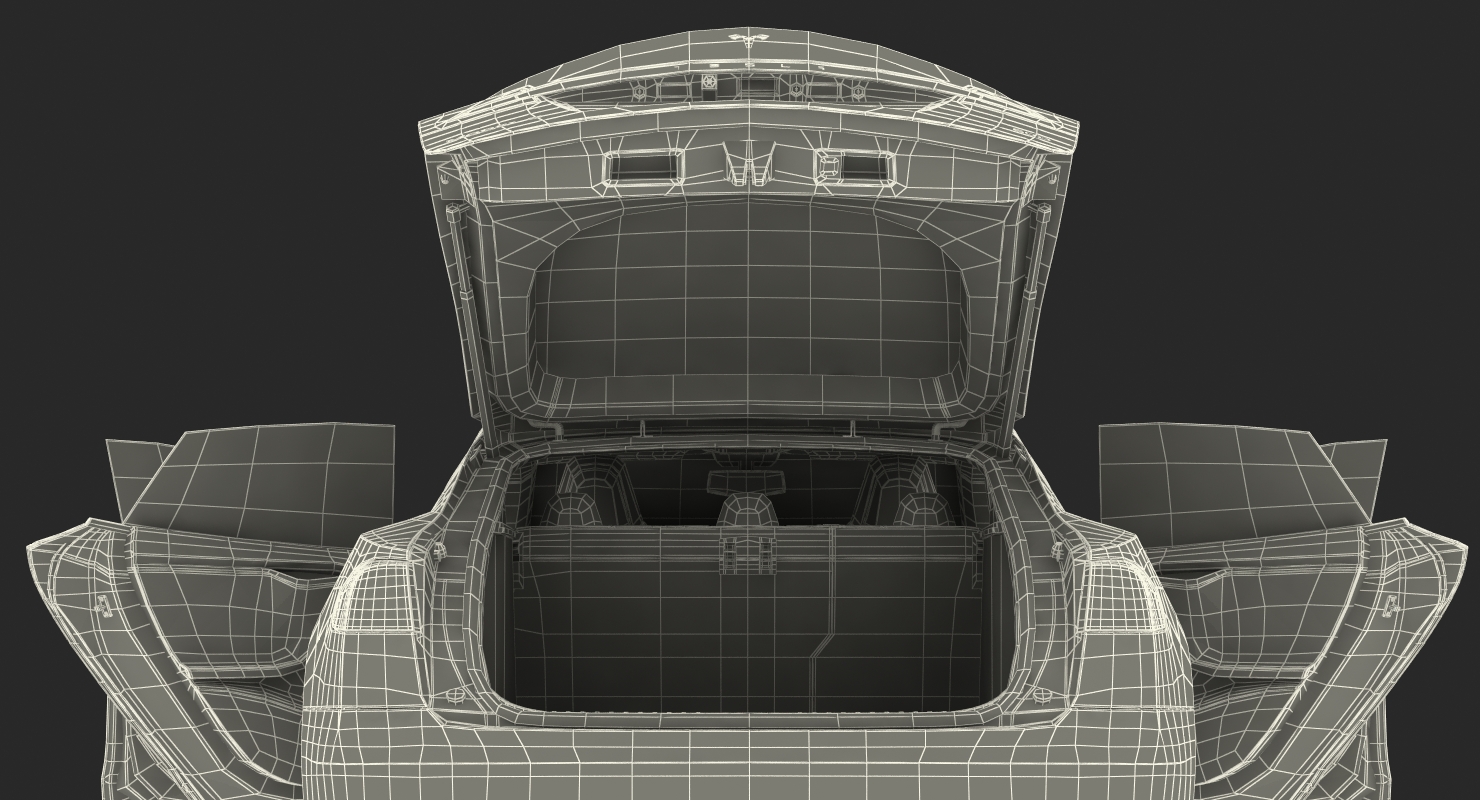 Tesla Model S 60D 2017 Rigged 3D model