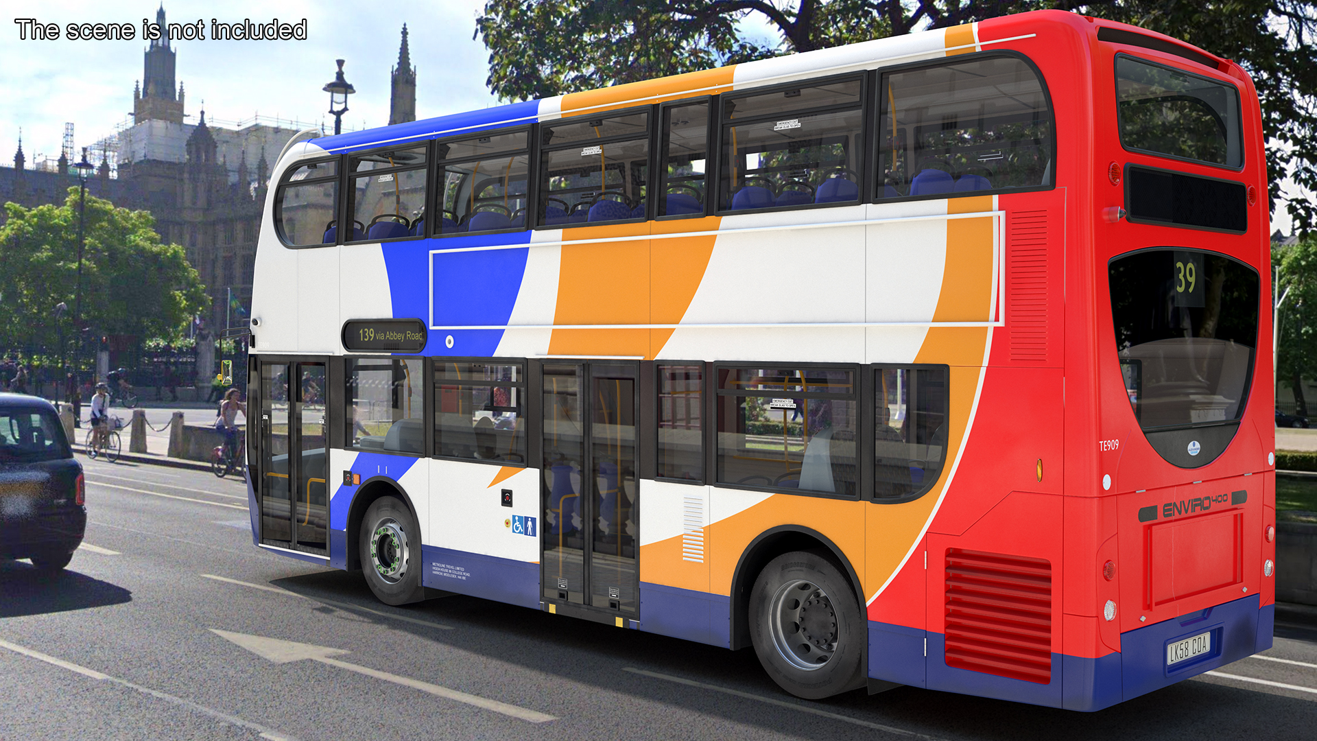 3D model Double Decker City Bus Stagecoach Enviro400 Rigged