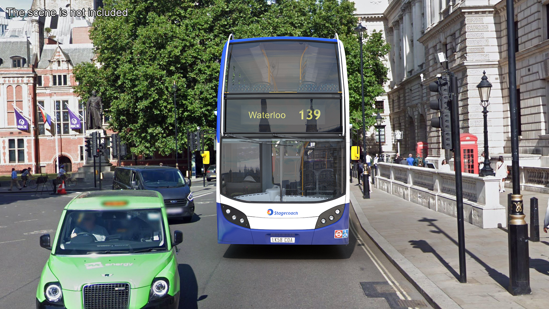 3D model Double Decker City Bus Stagecoach Enviro400 Rigged