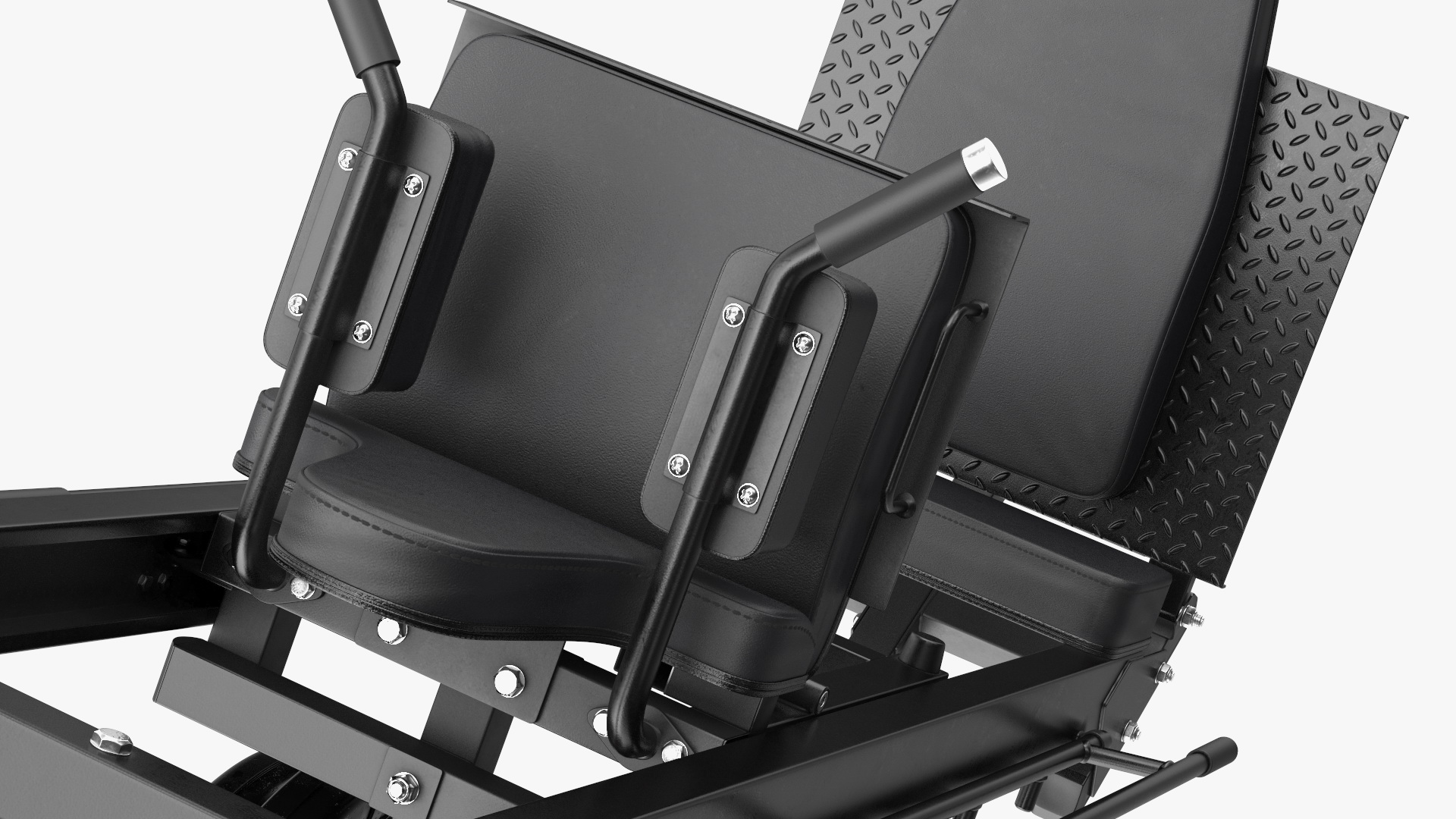 3D Leg Press and Hack Squat Machine with Plates Set model