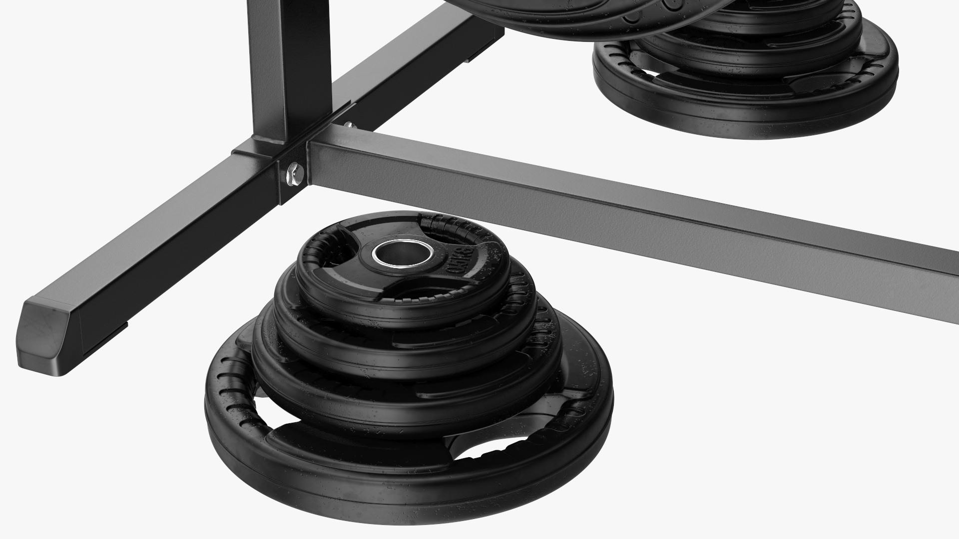 3D Leg Press and Hack Squat Machine with Plates Set model