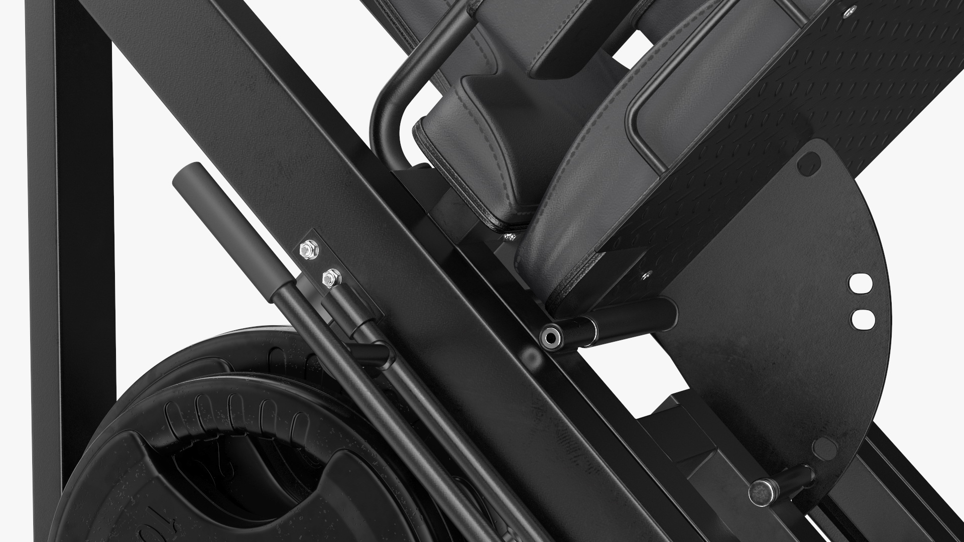3D Leg Press and Hack Squat Machine with Plates Set model