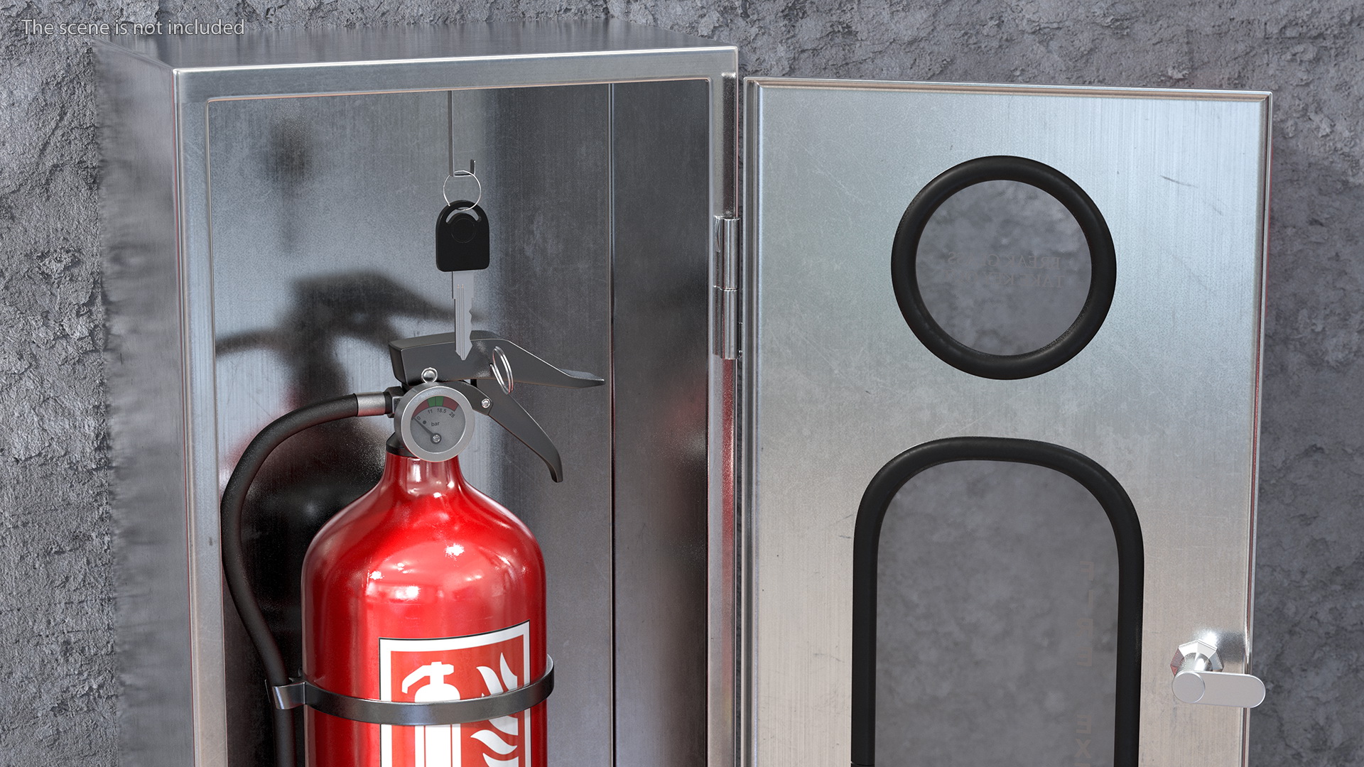 3D Fire Extinguisher Storage Box Set model