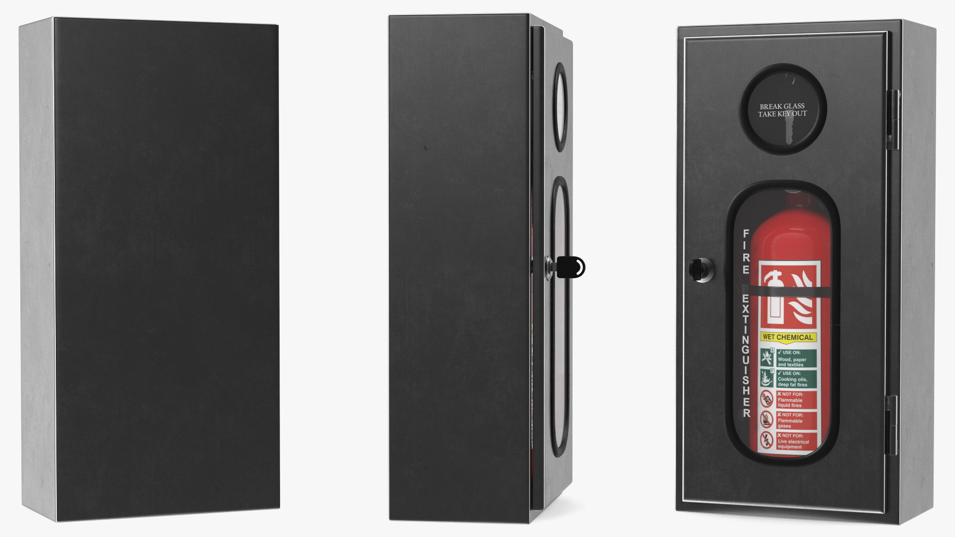 3D Fire Extinguisher Storage Box Set model