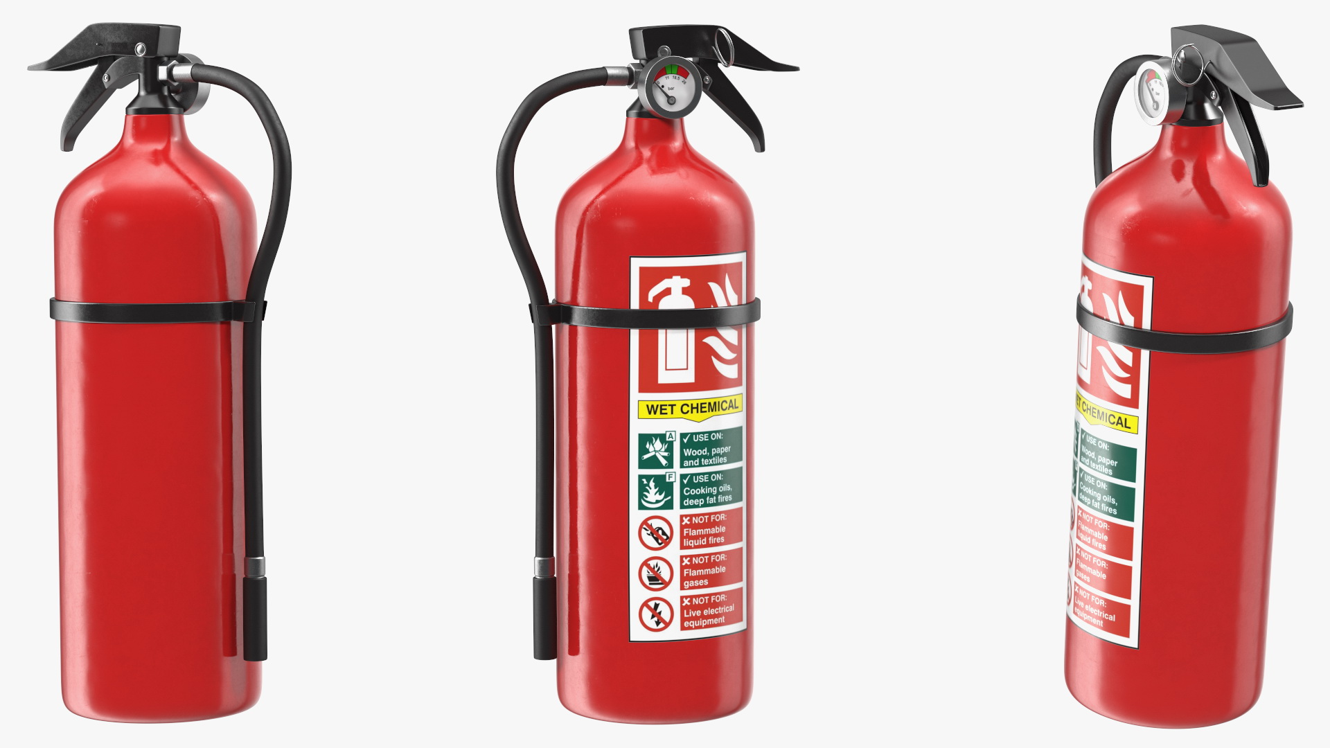 3D Fire Extinguisher Storage Box Set model