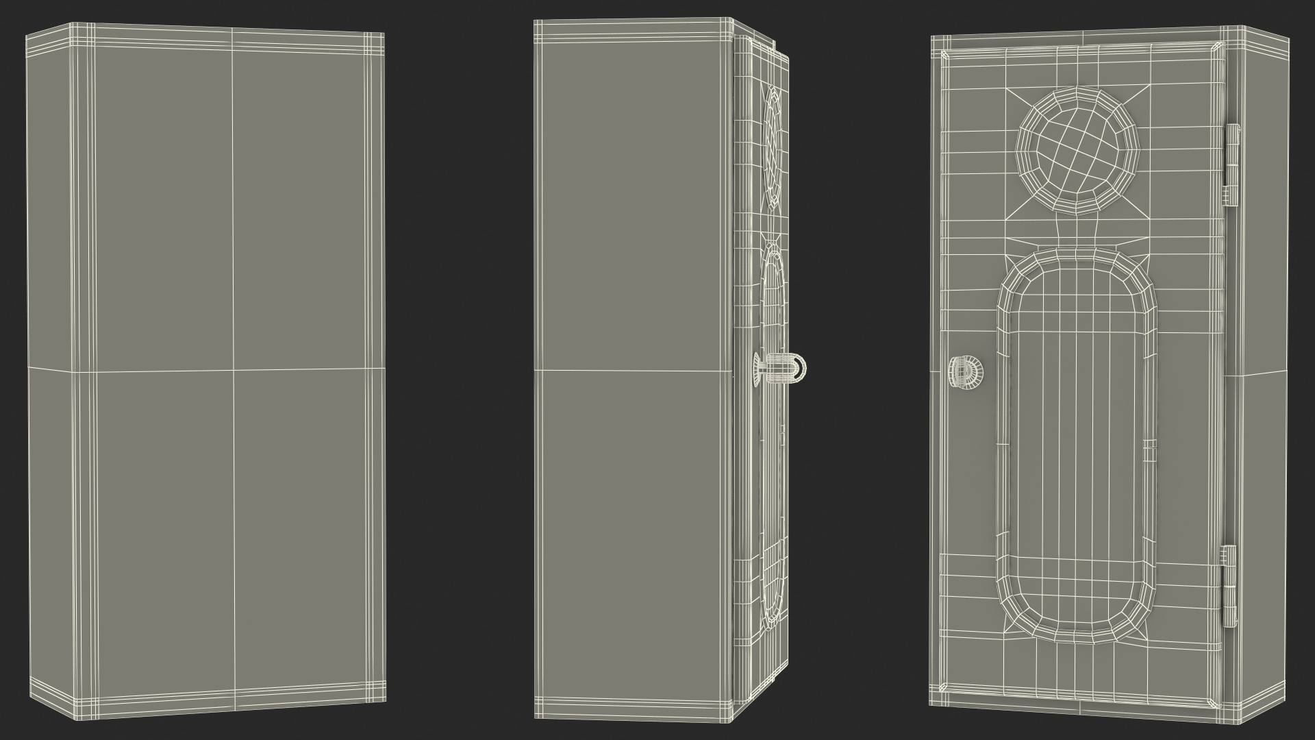 3D Fire Extinguisher Storage Box Set model