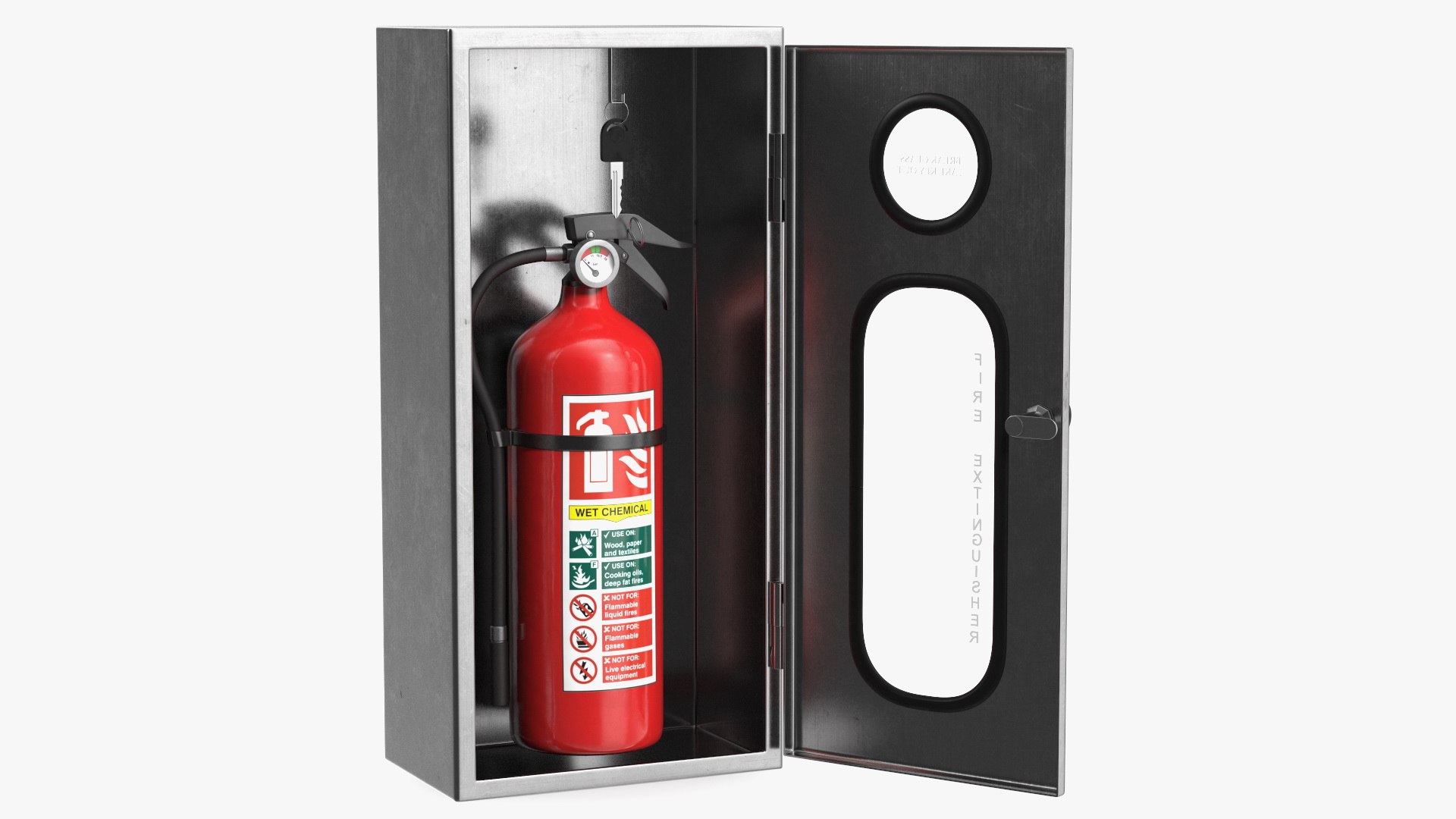 3D Fire Extinguisher Storage Box Set model
