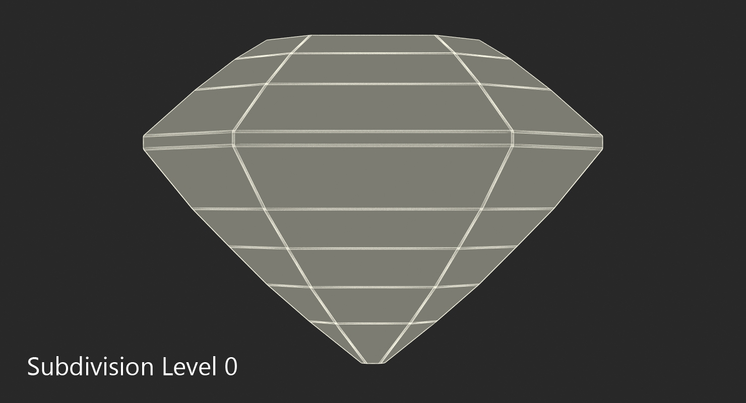 Asscher Cut Diamond 3D model