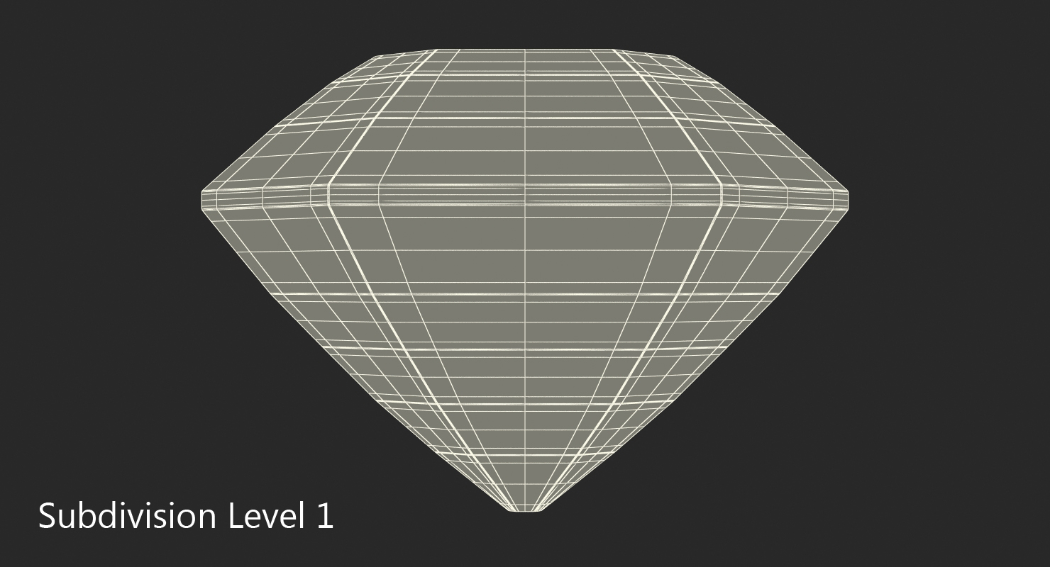 Asscher Cut Diamond 3D model